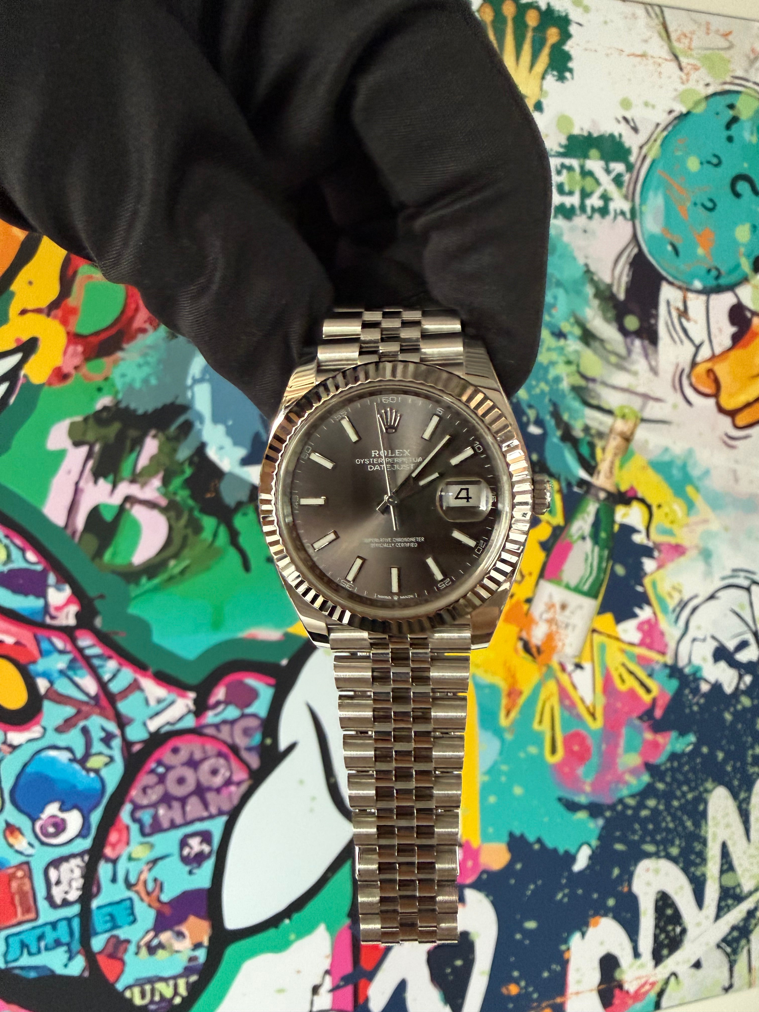 Rolex Datejust 41 | 126334 rhodium jubilee | 2021 | full set