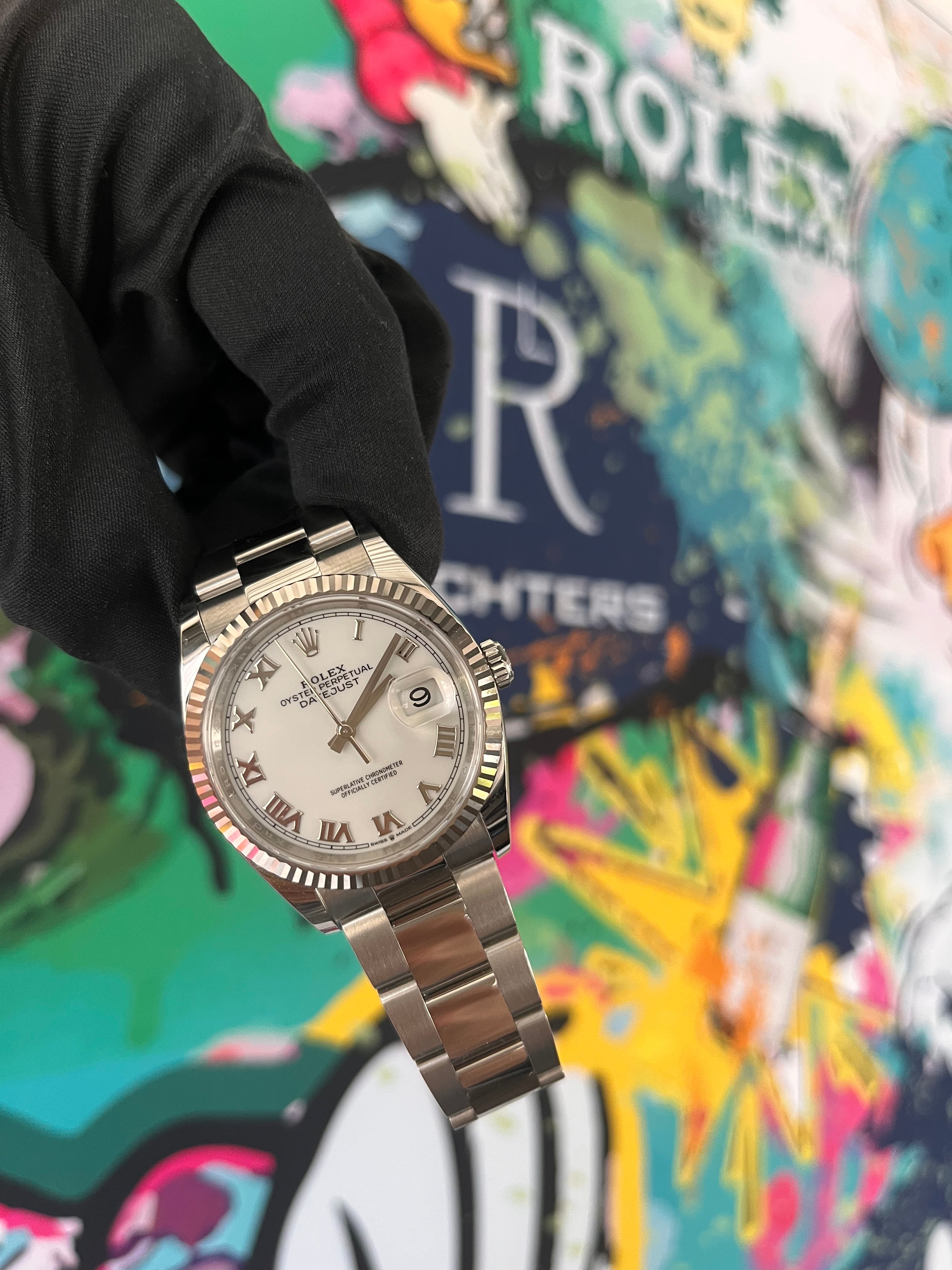 Rolex Datejust 36 | 126234 weiss römisch oyster | 2025 | full set