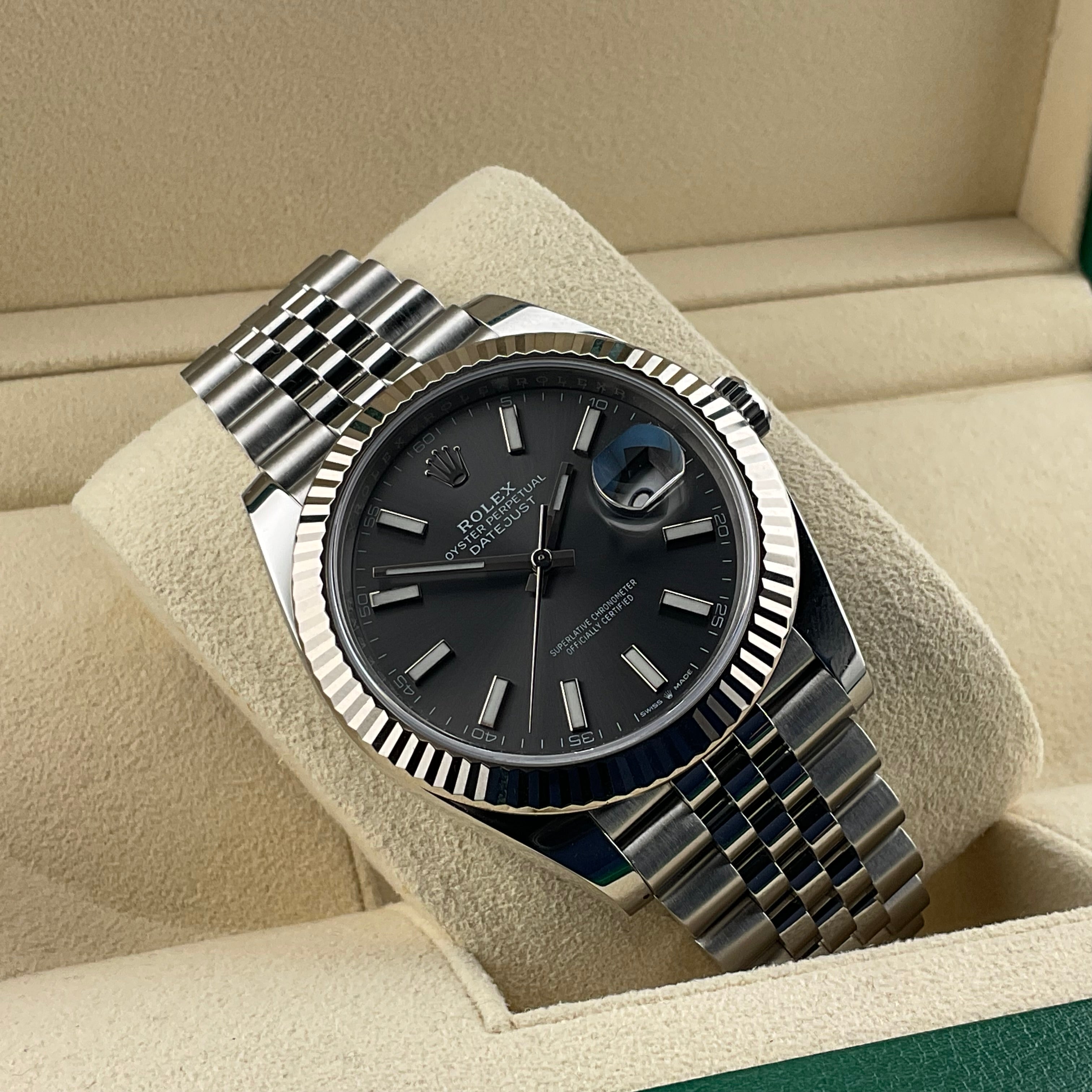 Rolex Datejust 41 | 126334 rhodium jubilee | 2023 | full set