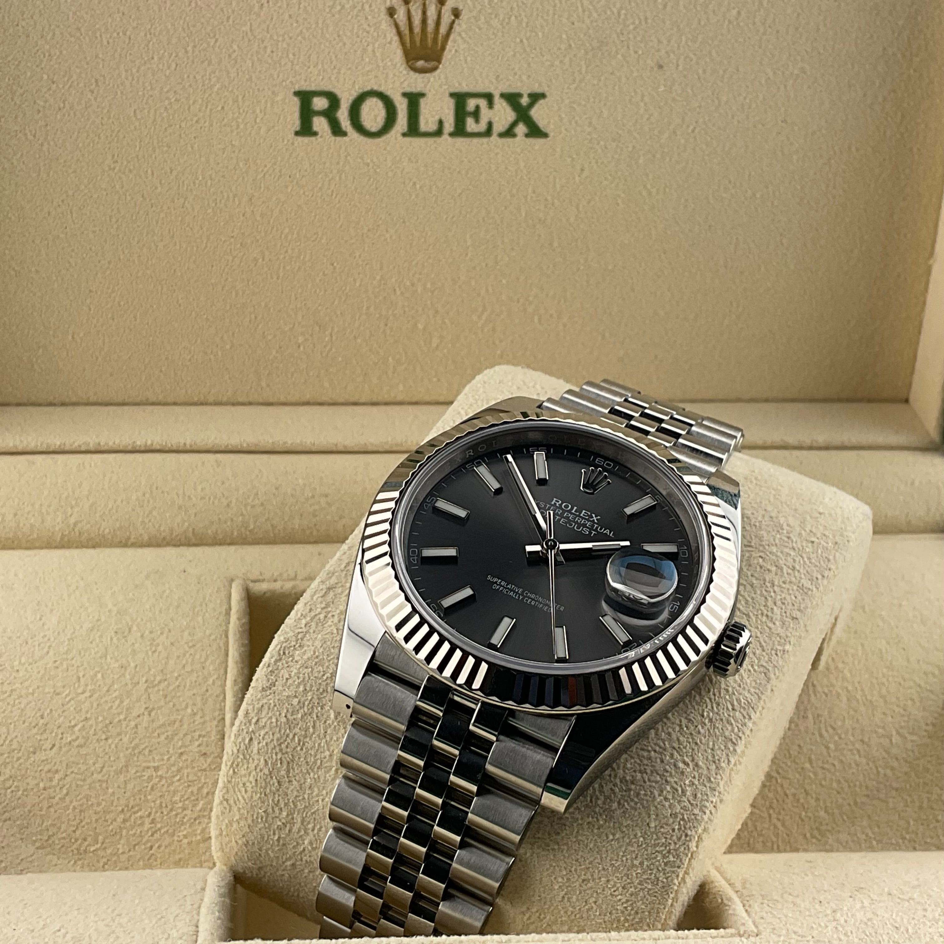 Rolex Datejust 41 | 126334 rhodium jubilee | 2023 | full set