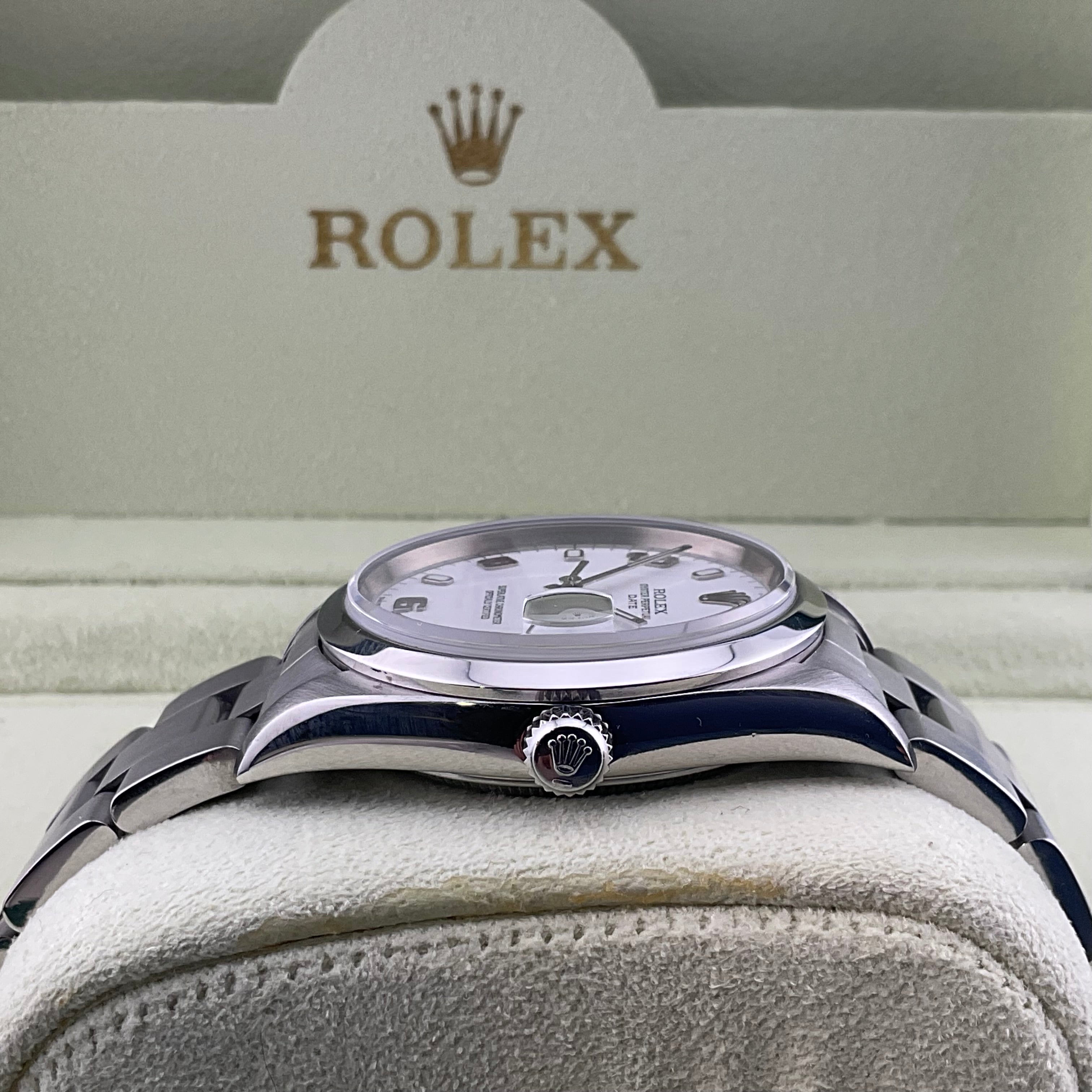 Rolex Oyster Date 34 | 115200 weiss | 2006 | full set