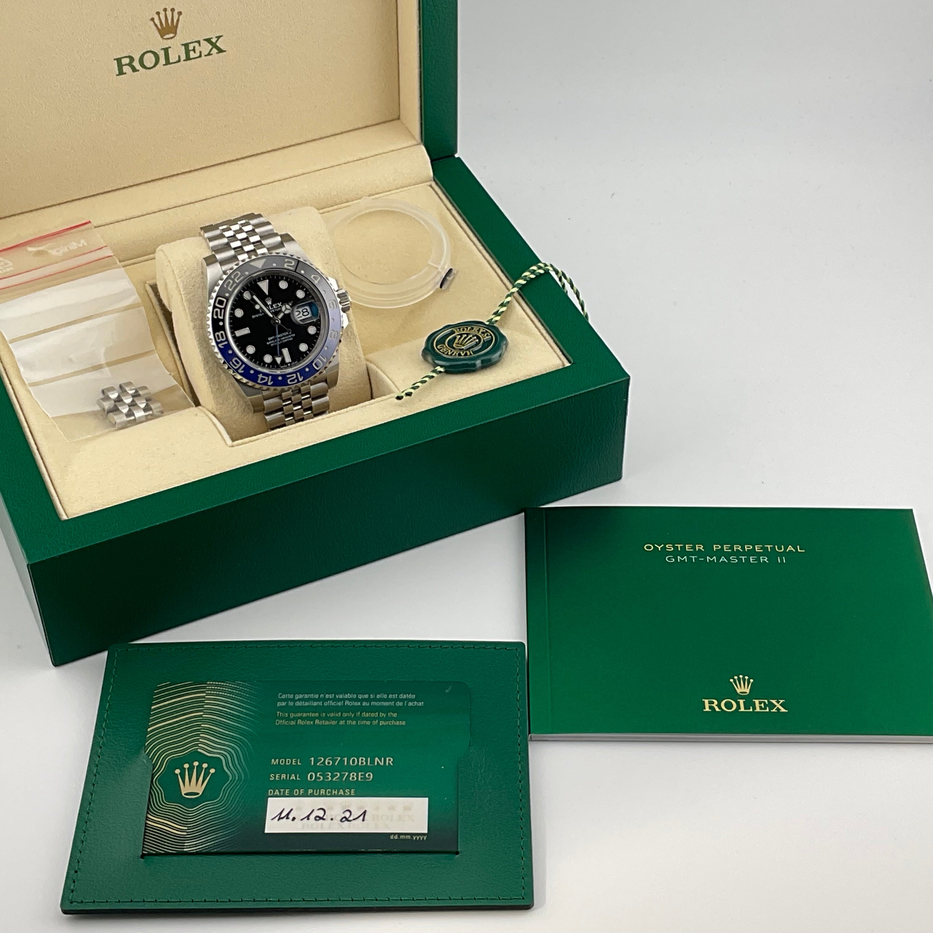 Rolex GMT Master II "Batgirl" | 126710BLNR | 2021 | Full Set