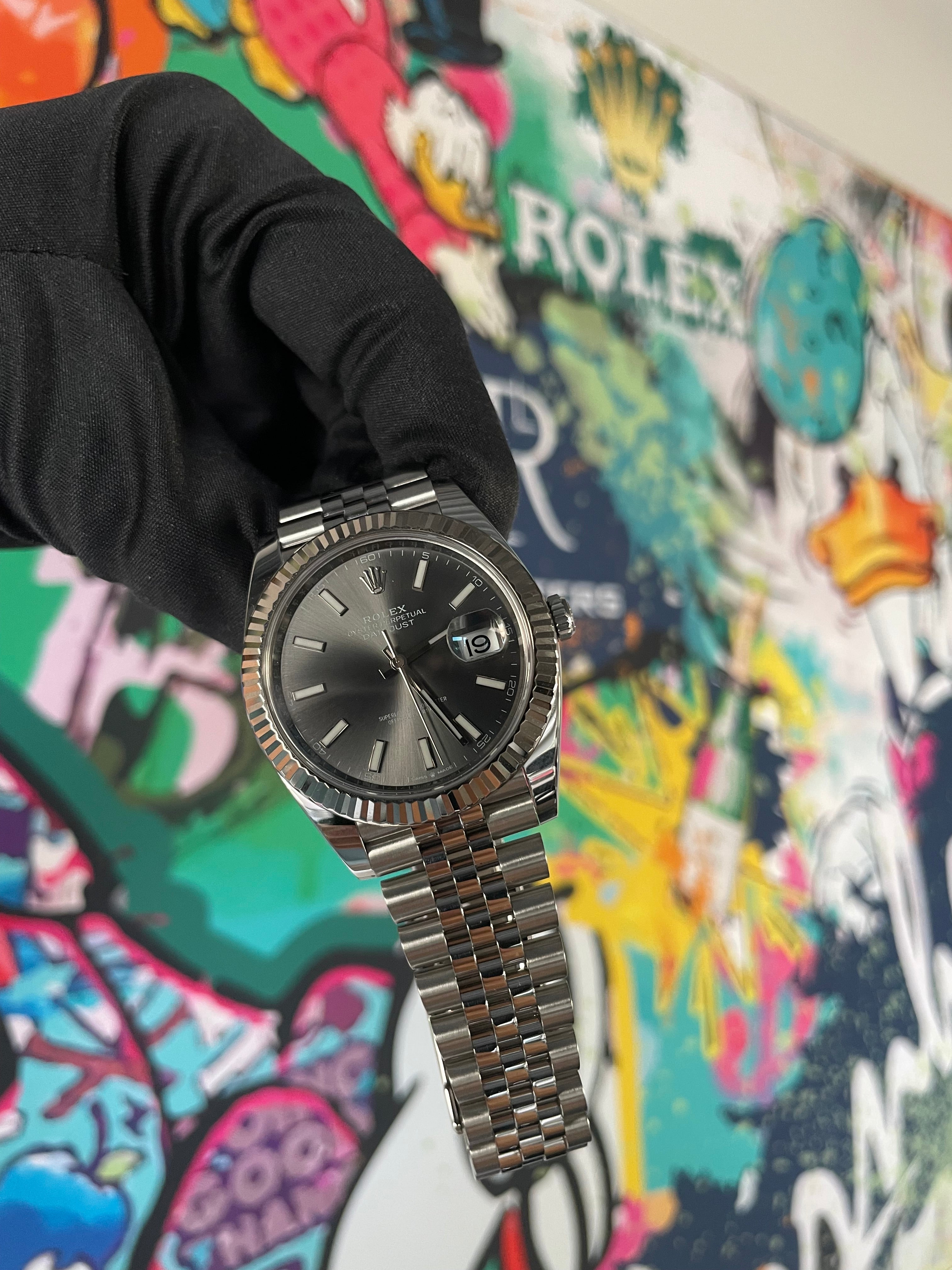 Rolex Datejust 41 | 126334 rhodium jubilee | 2023 | full set