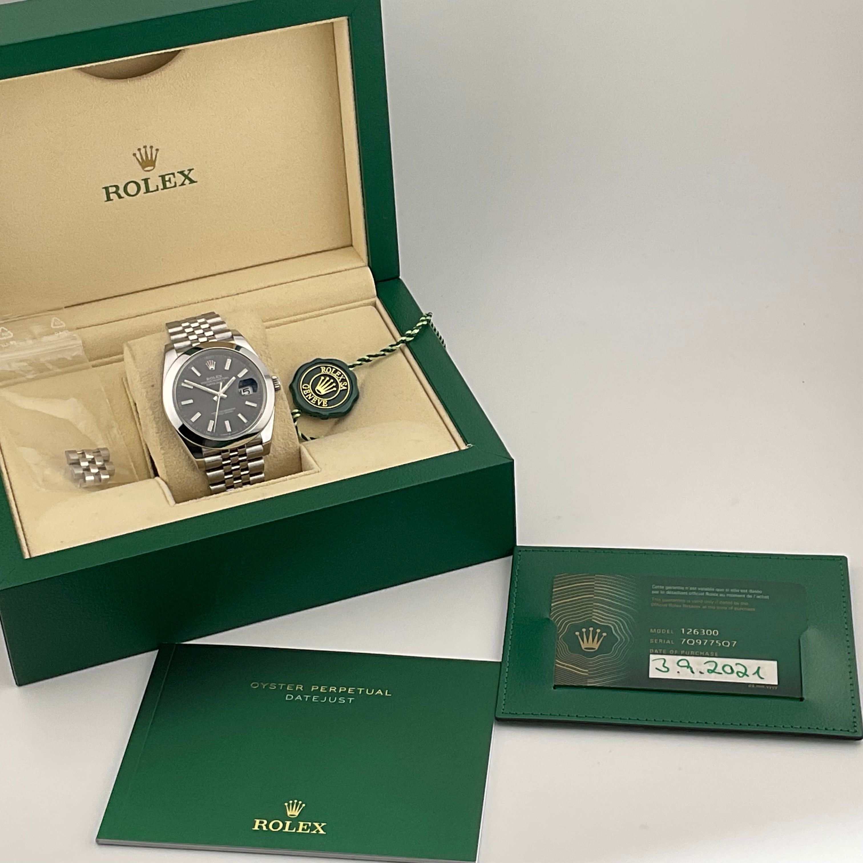 Rolex Datejust 41 | 126300 schwarz jubilee | 2021 | full set