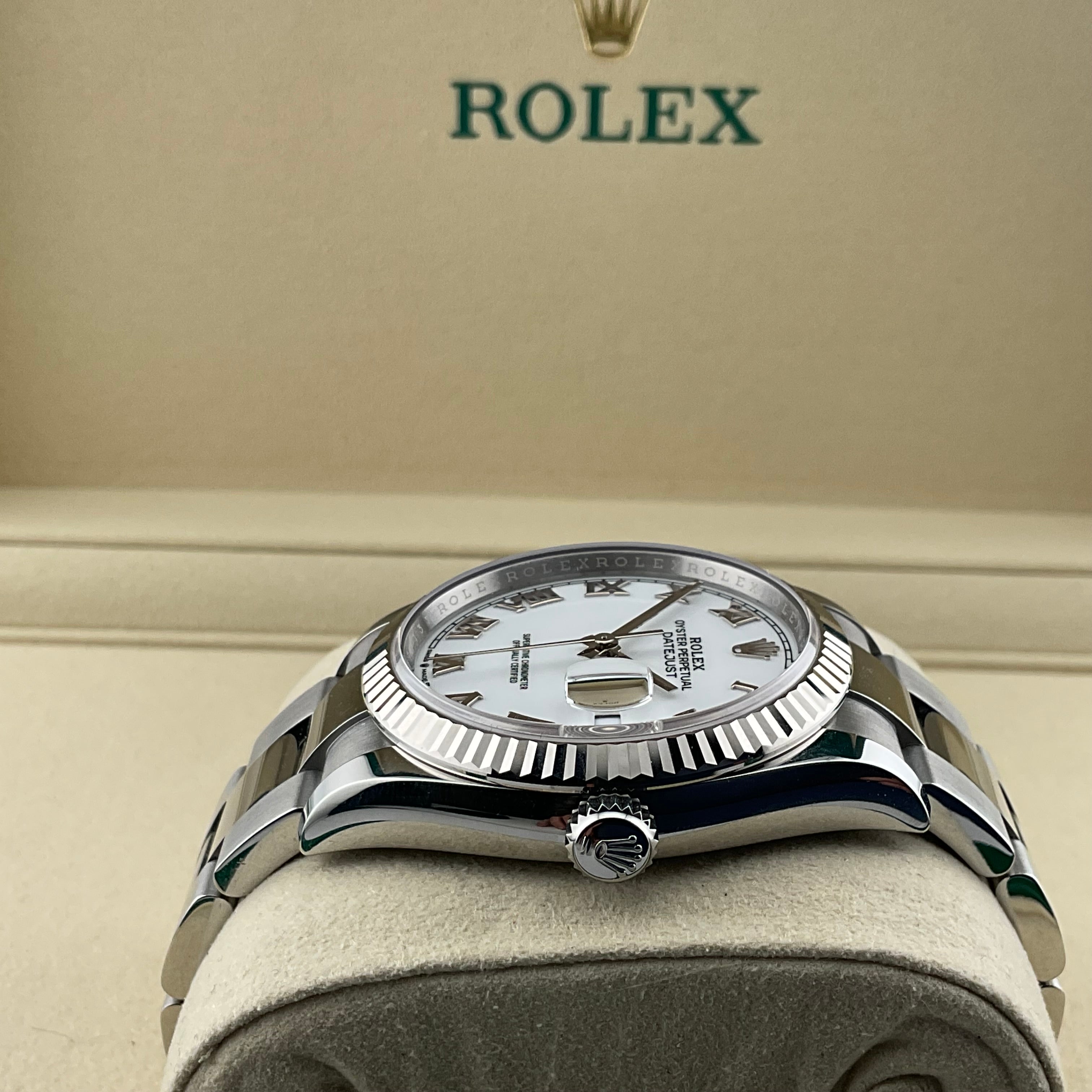 Rolex Datejust 36 | 126234 weiss römisch oyster | 2025 | full set