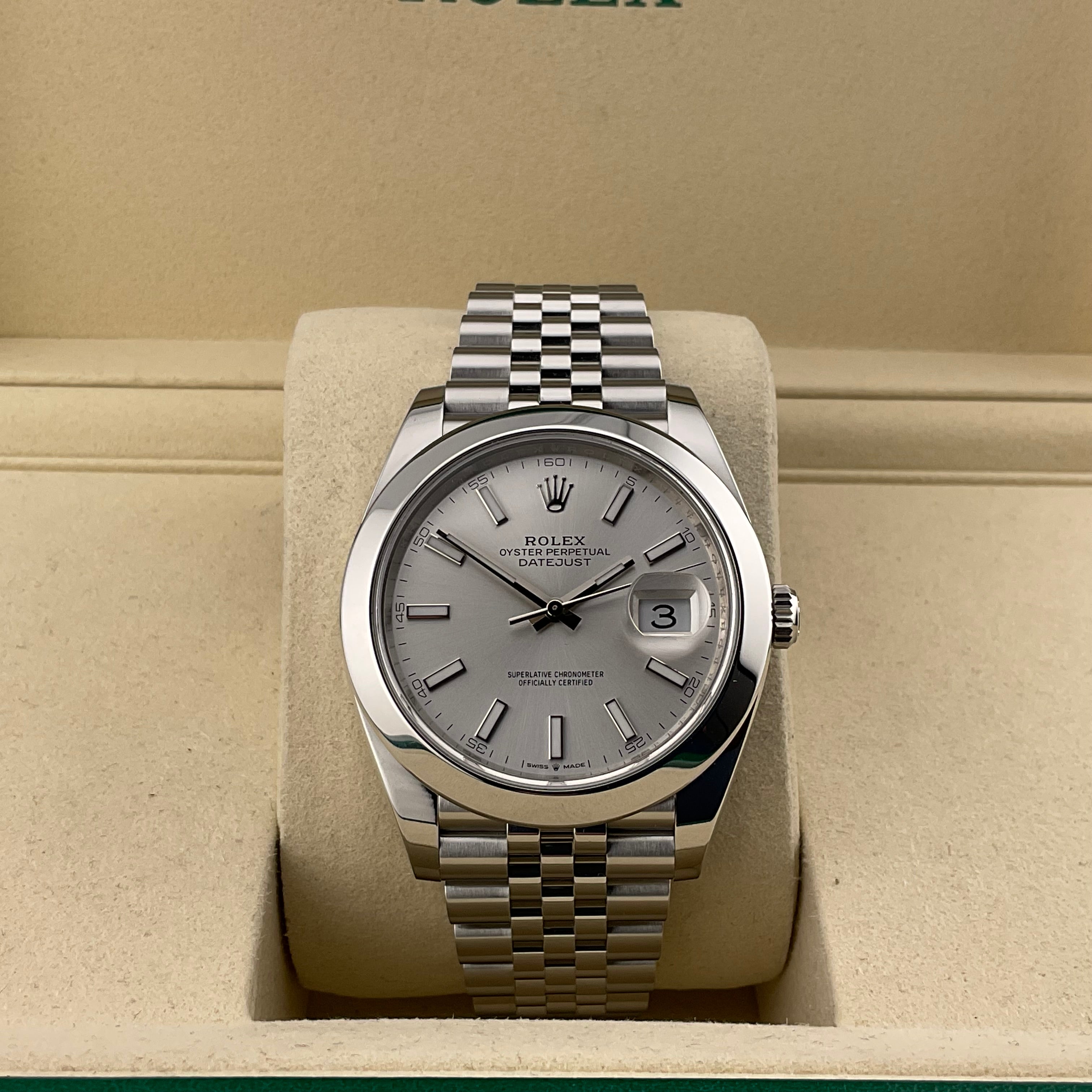 Rolex Datejust 41 | 126300 silber jubilee | 2025 | full set