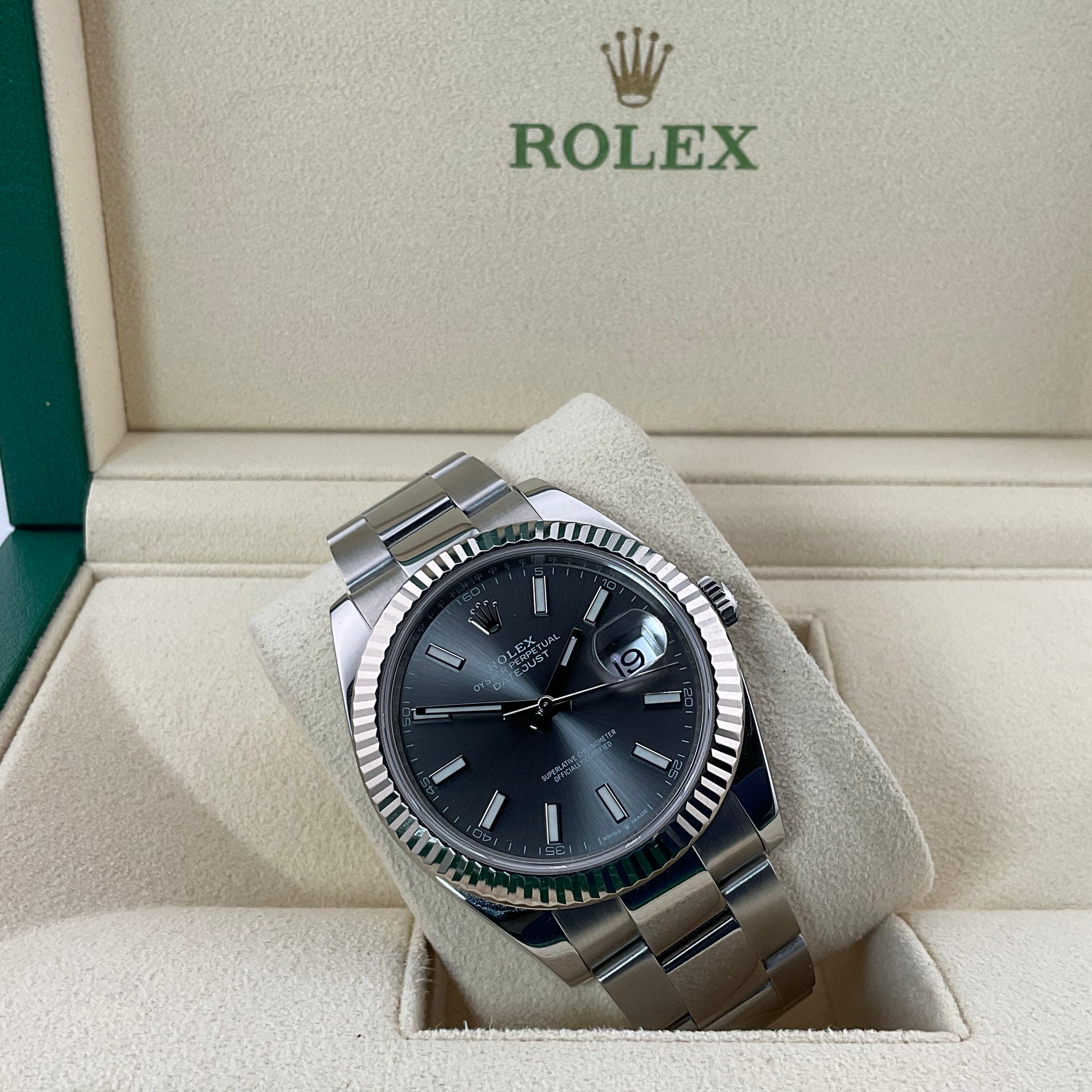 Rolex Datejust 41 | 126334 rhodium oyster | 2023 | full set