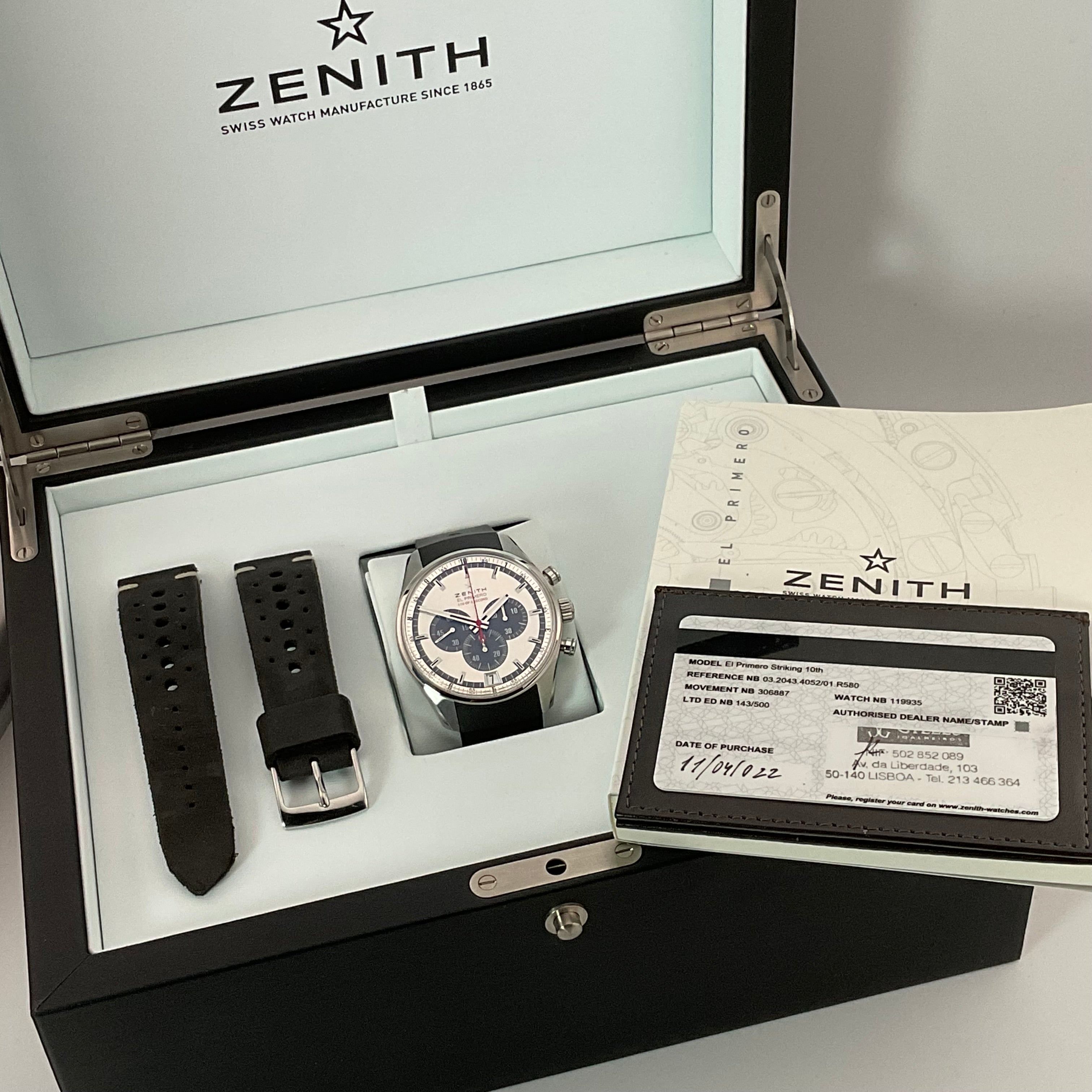 Zenith El Primero Striking 10th | 03.20.43.4052/01.R580 | 2022 | full set | limited