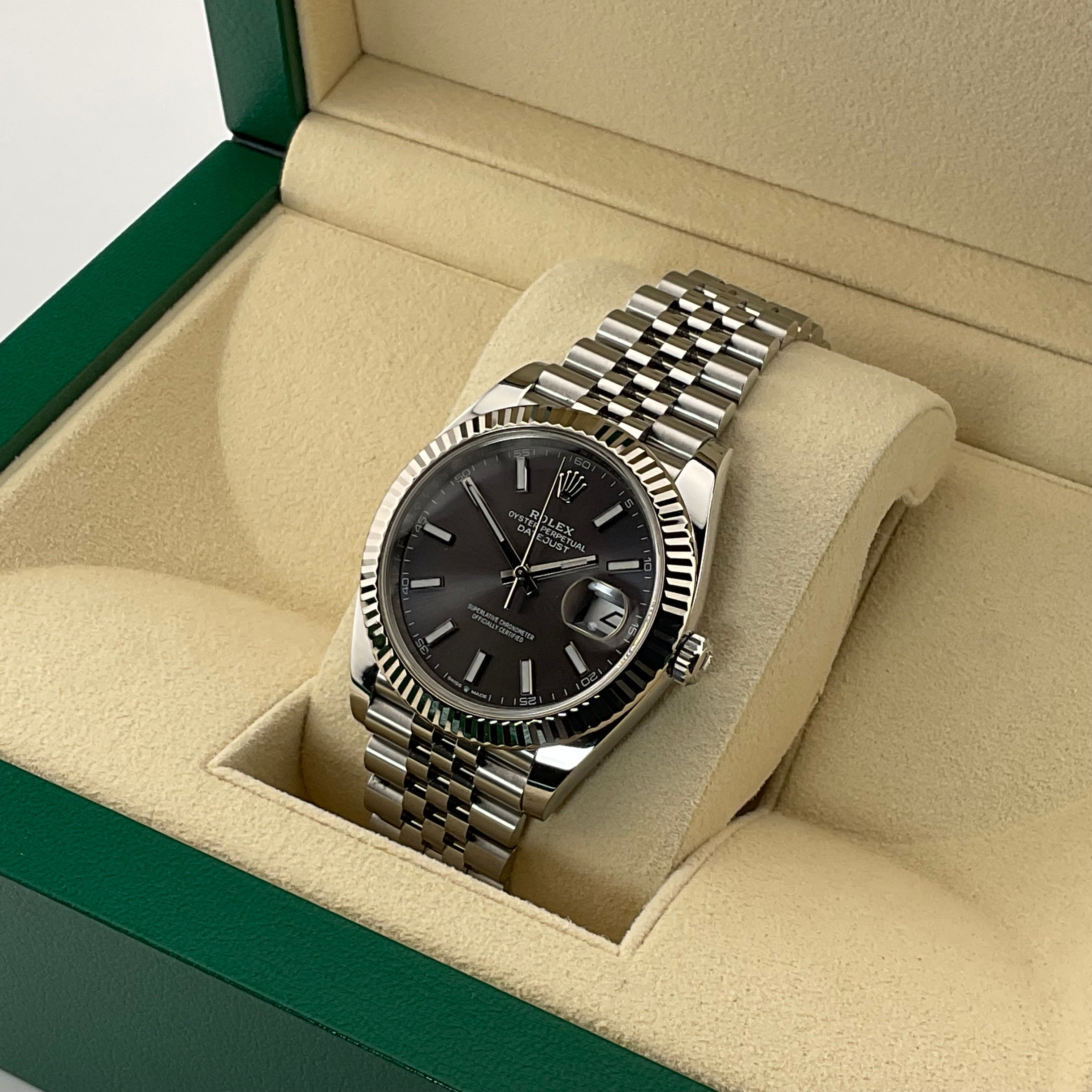 Rolex Datejust 41 | 126334 rhodium jubilee | 2021 | full set