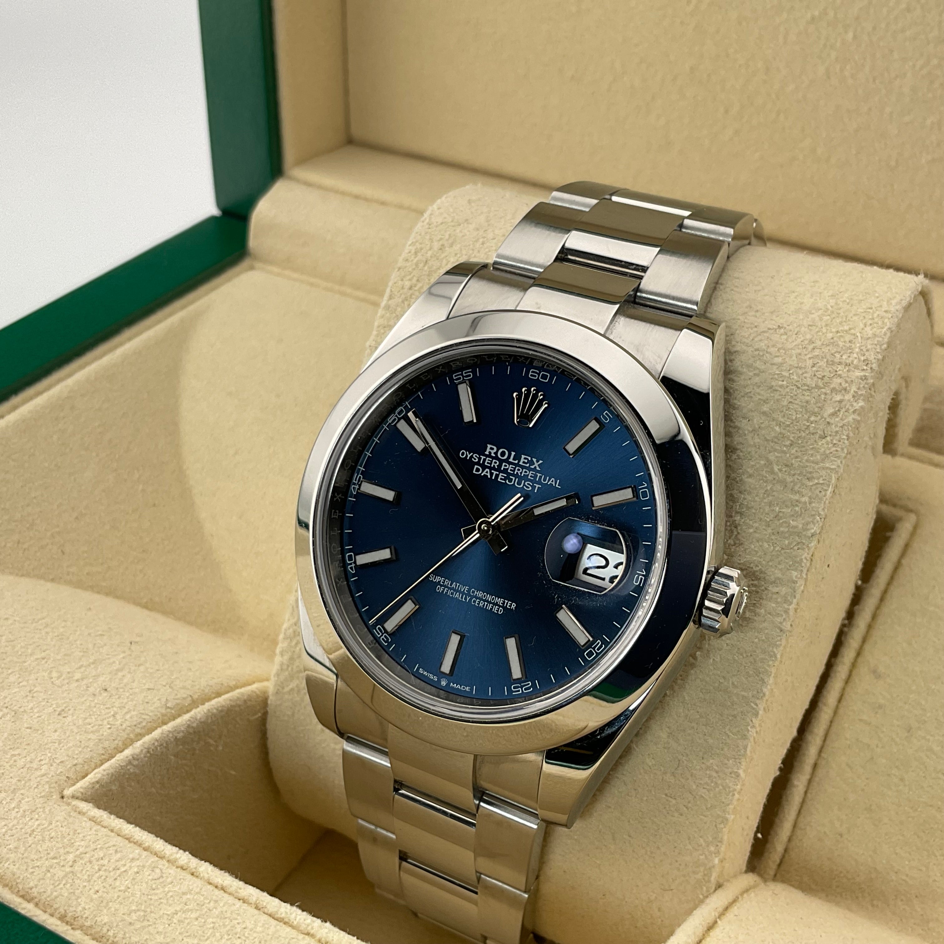 Rolex Datejust 41 | 126300 blau oyster | 2019 | full set