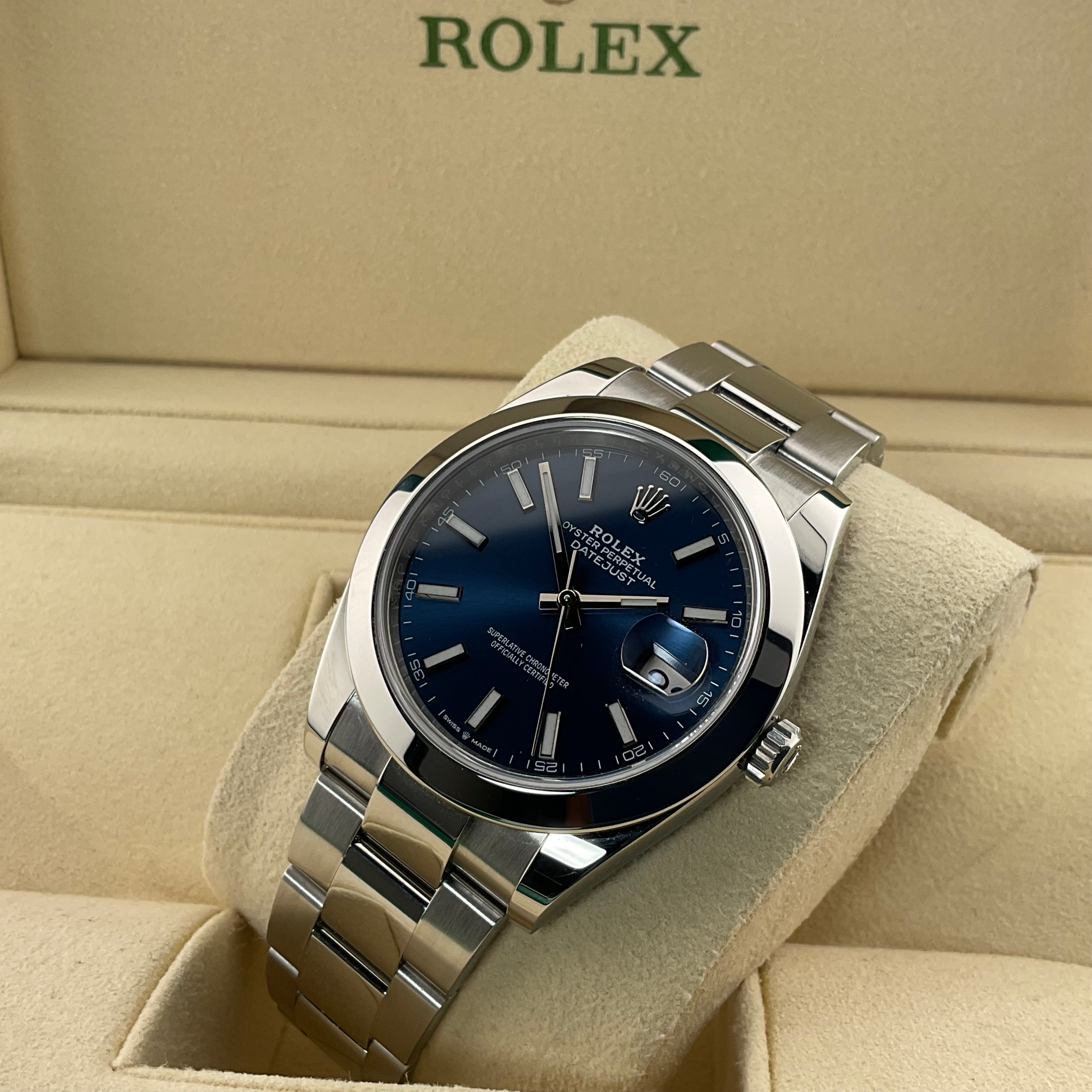 Rolex Datejust 41 | 126300 blau oyster | 2019 | full set