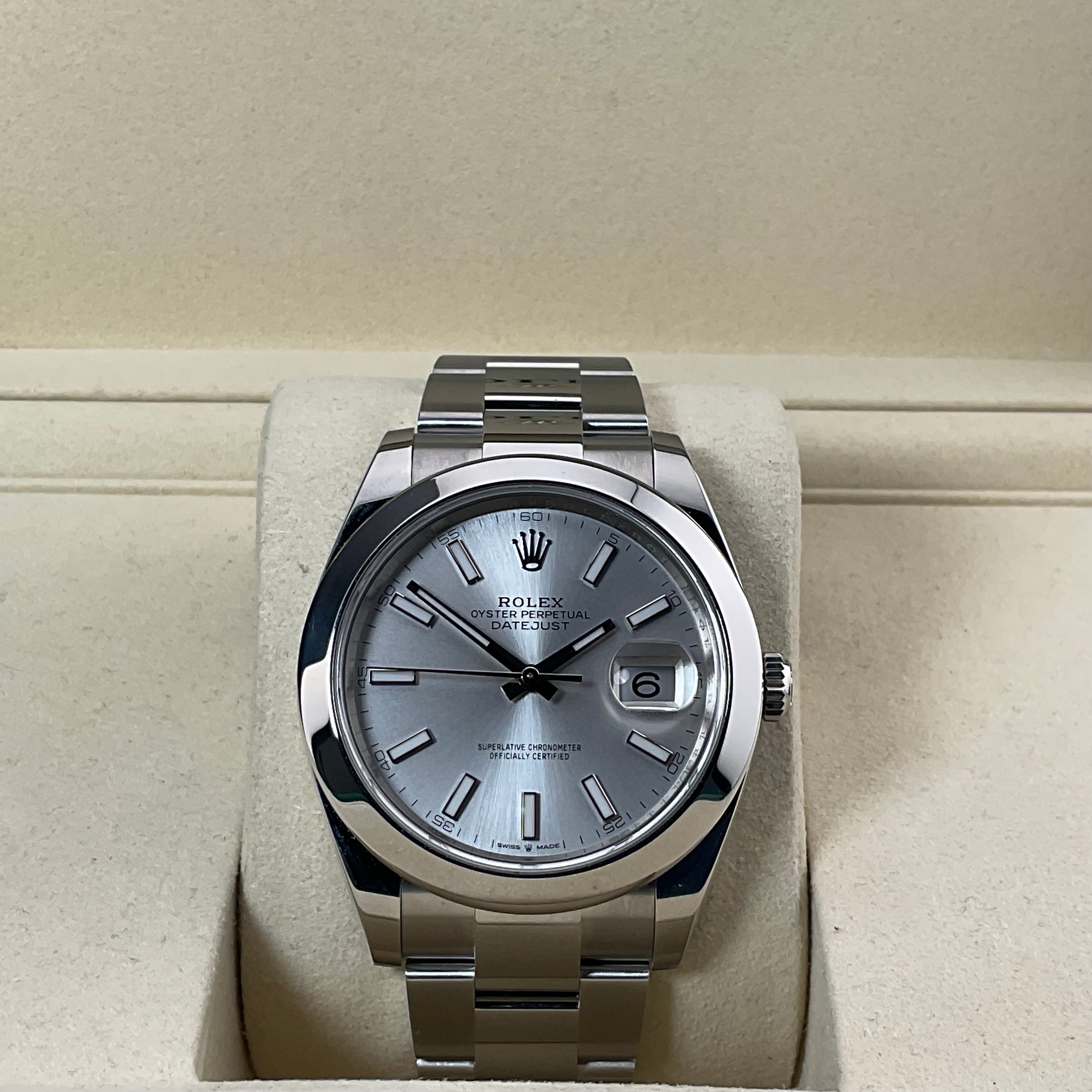 Rolex Datejust 41 | 126300 silber oyster | 2025 | full set