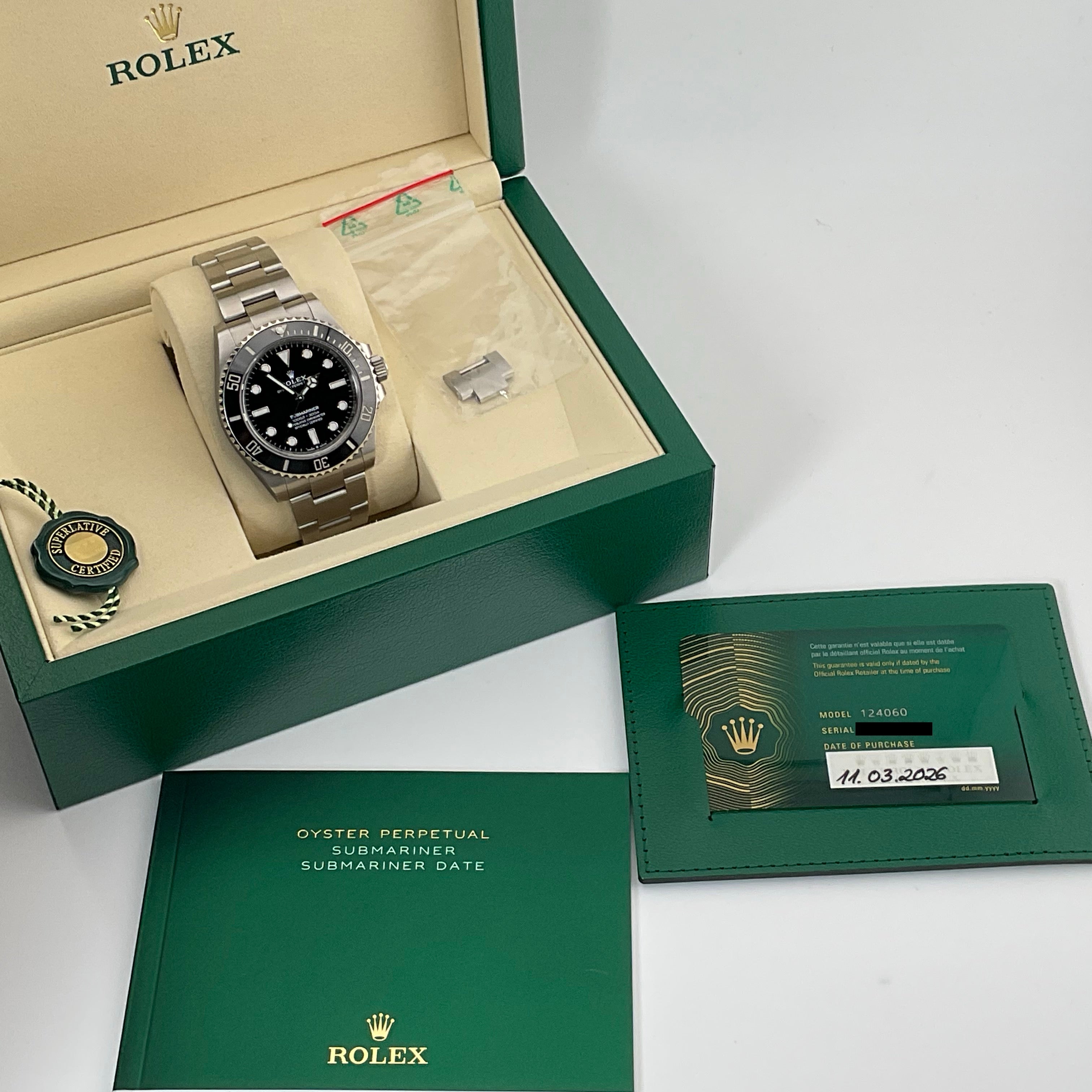 Rolex Submariner No Date | 124060 | 2026 | Full Set