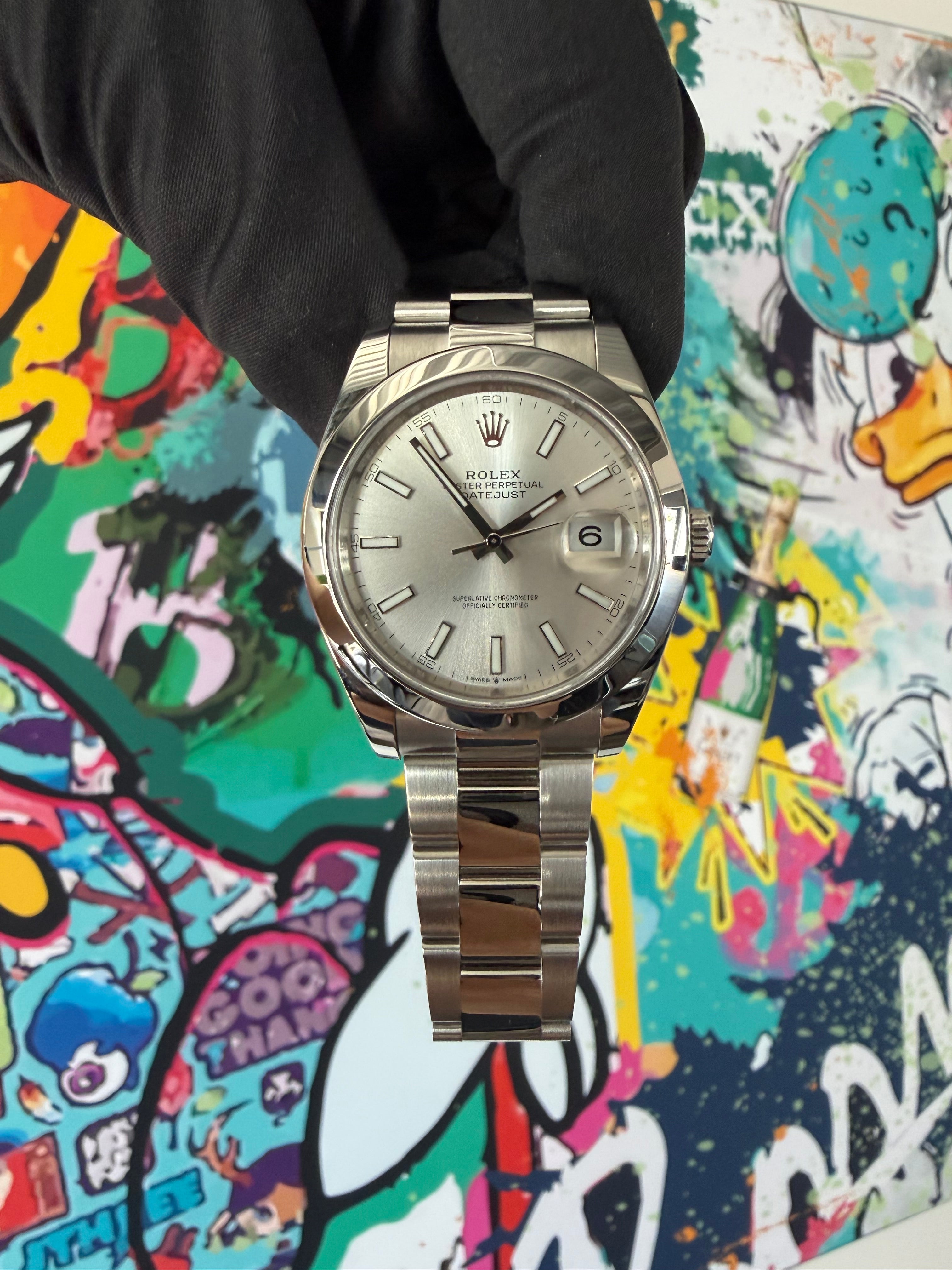 Rolex Datejust 41 | 126300 silber oyster | 2025 | full set