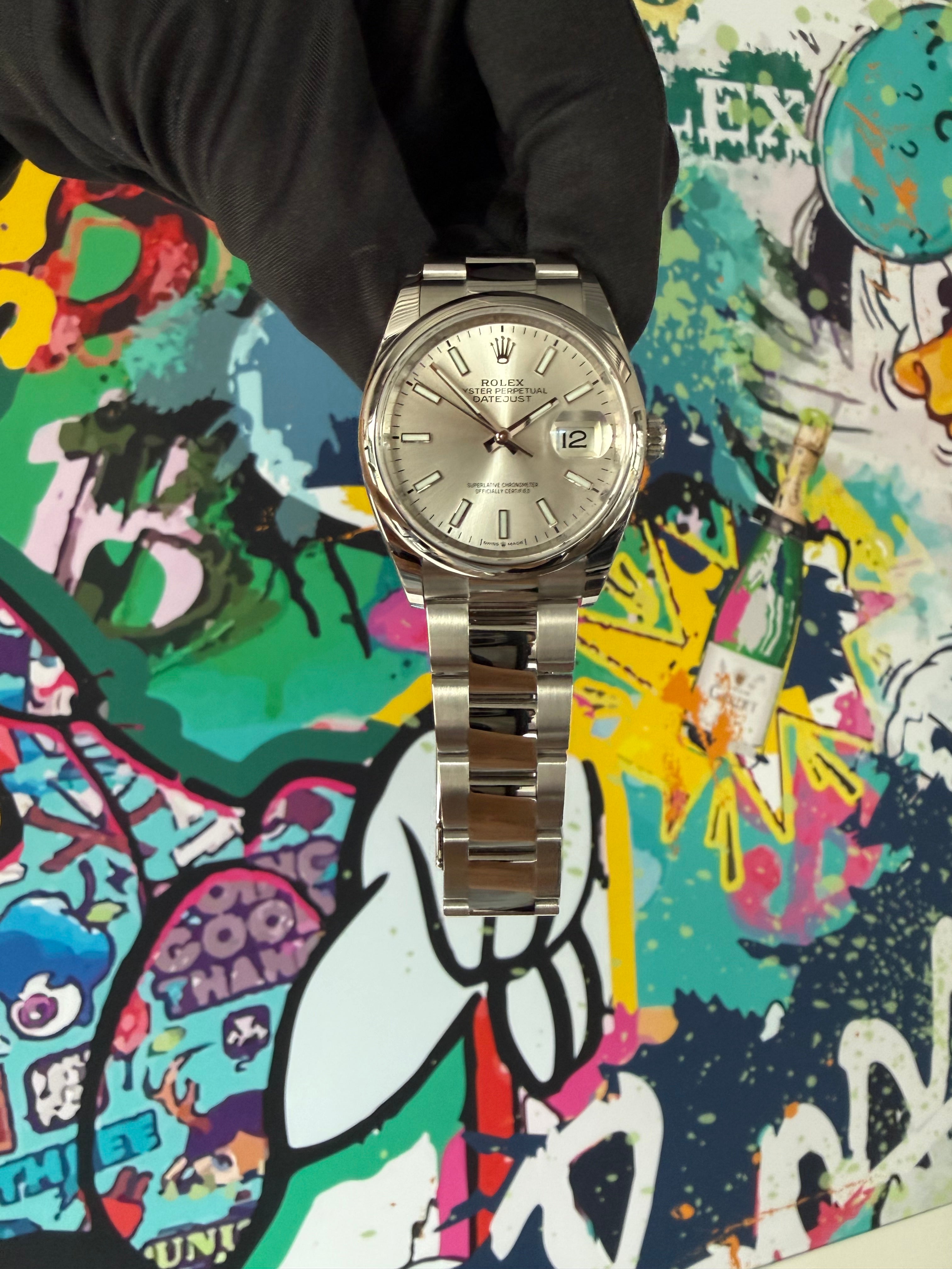Rolex Datejust 36 | 126200 silber oyster | 2023 | full set | ungetragen