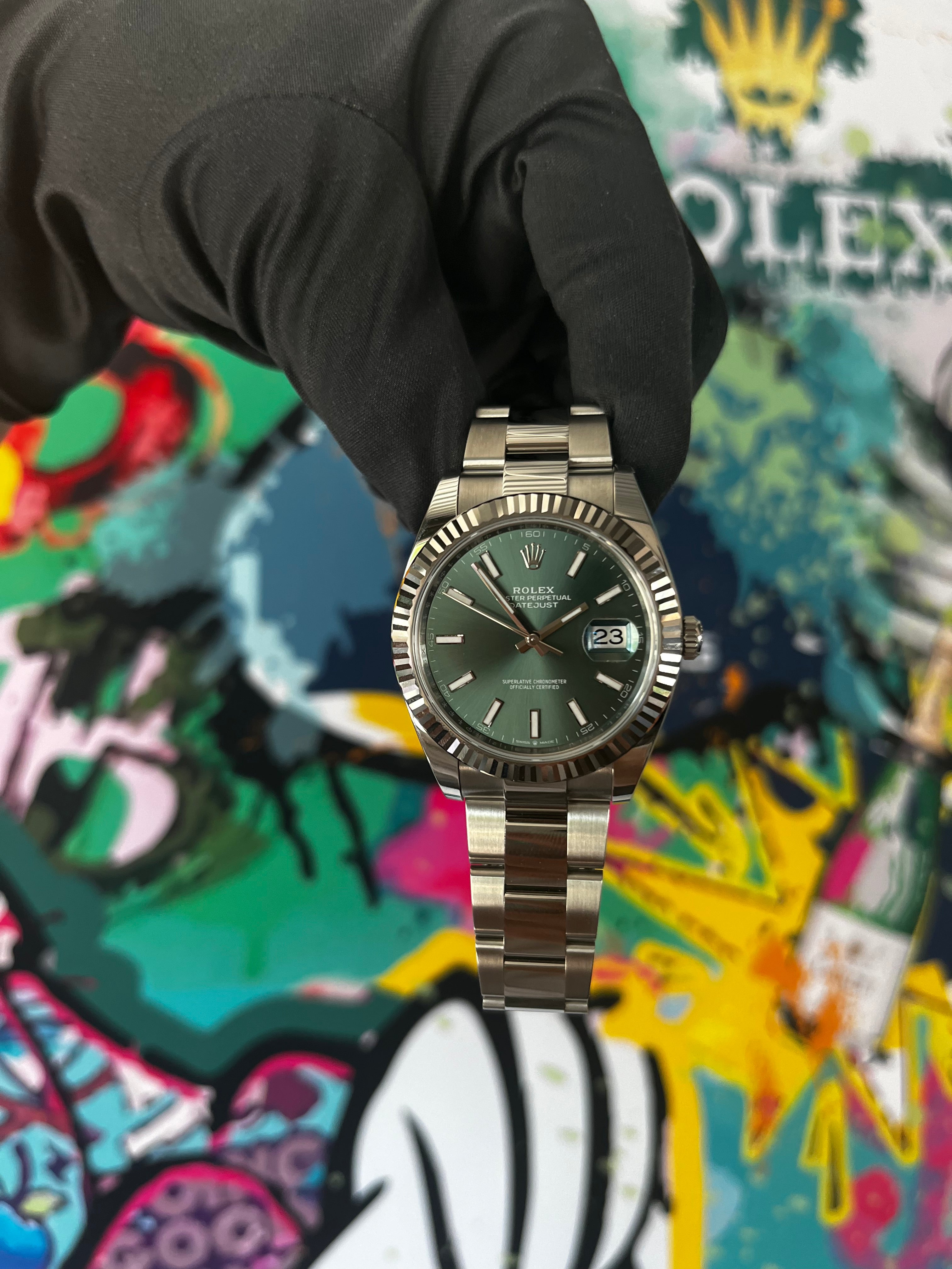 Rolex Datejust 41 | 126334 grün oyster | 2026 | full set Ungetragen