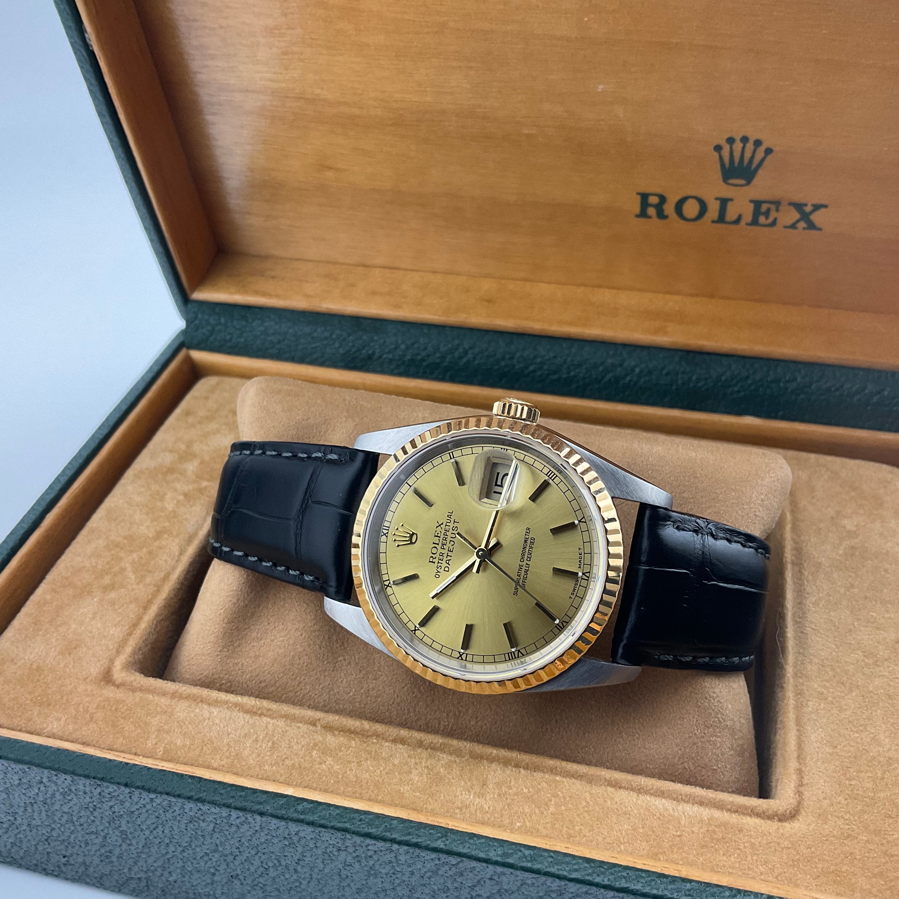 Rolex Datejust 36 | 16233 | champagne | 1991 | Full set