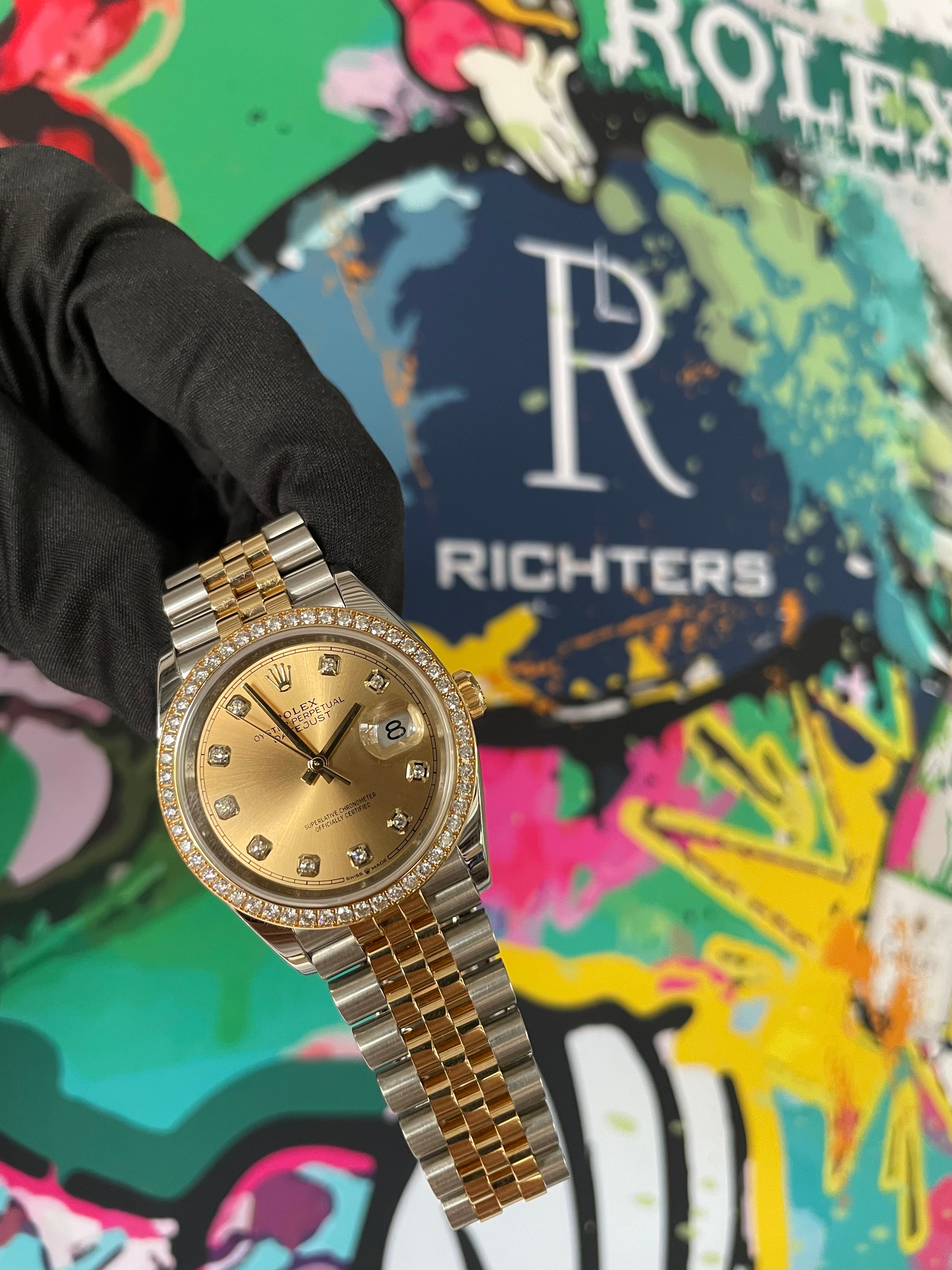 Rolex Datejust 36 | 126283RBR champagne jubilee | 2021 | full set