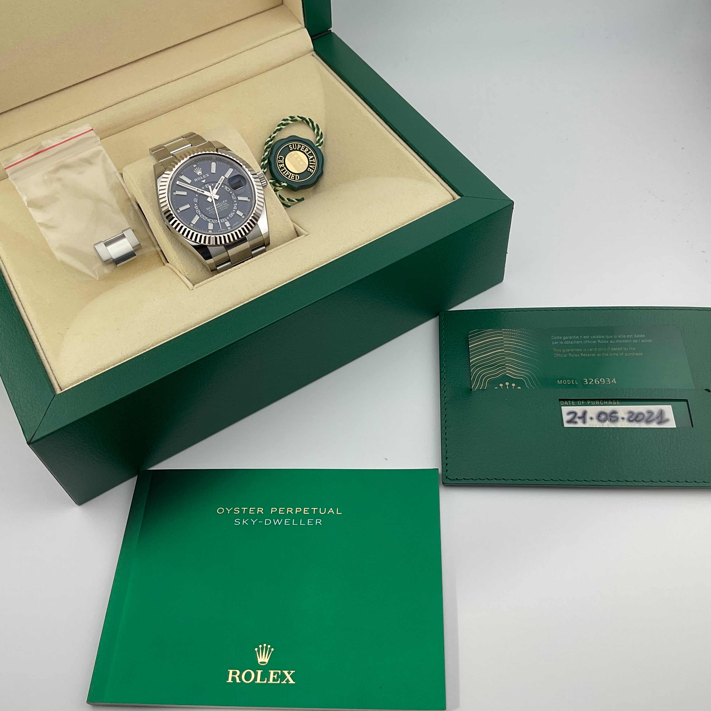 Rolex Skydweller | 326934 blau | 2021 | Full Set