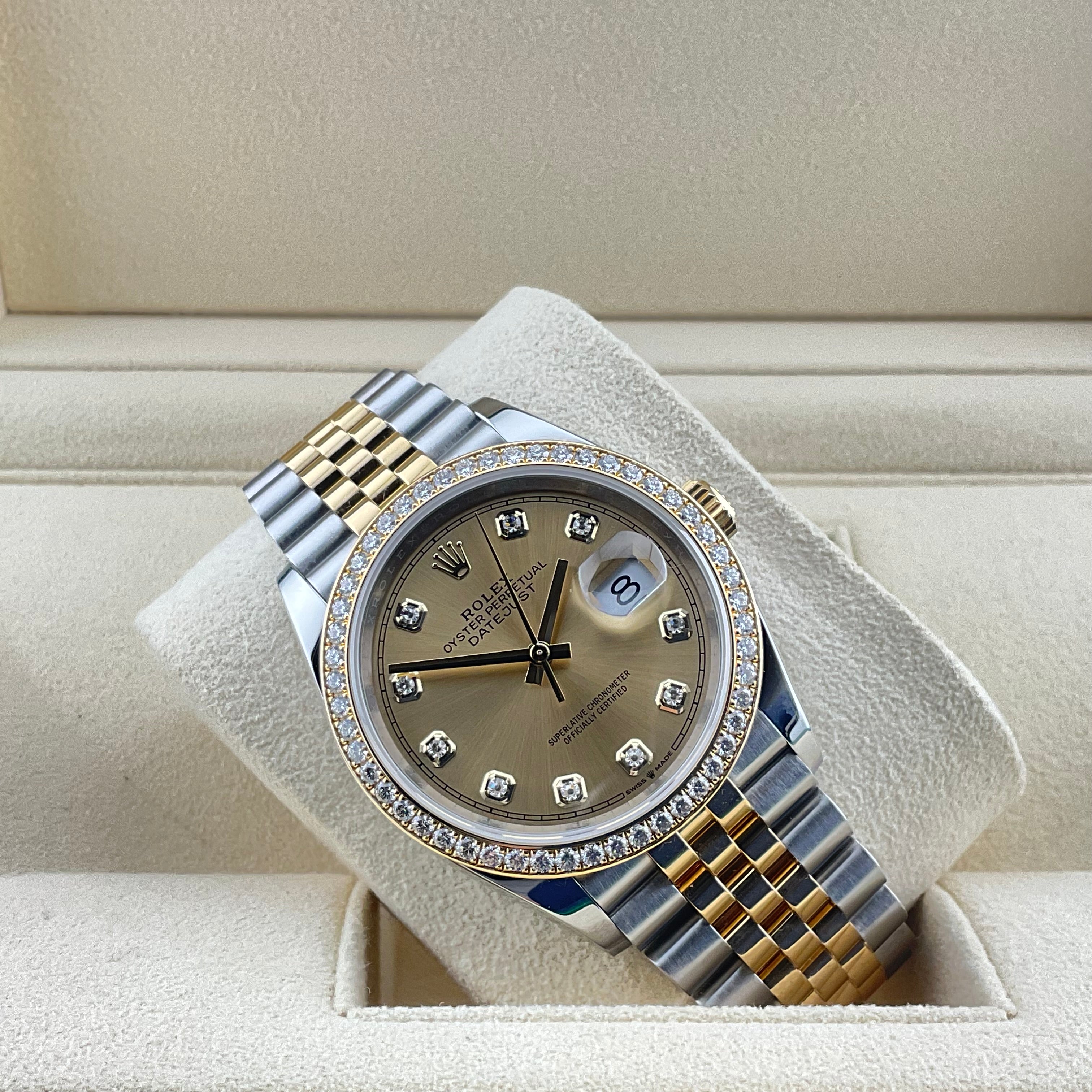 Rolex Datejust 36 | 126283RBR champagne jubilee | 2021 | full set