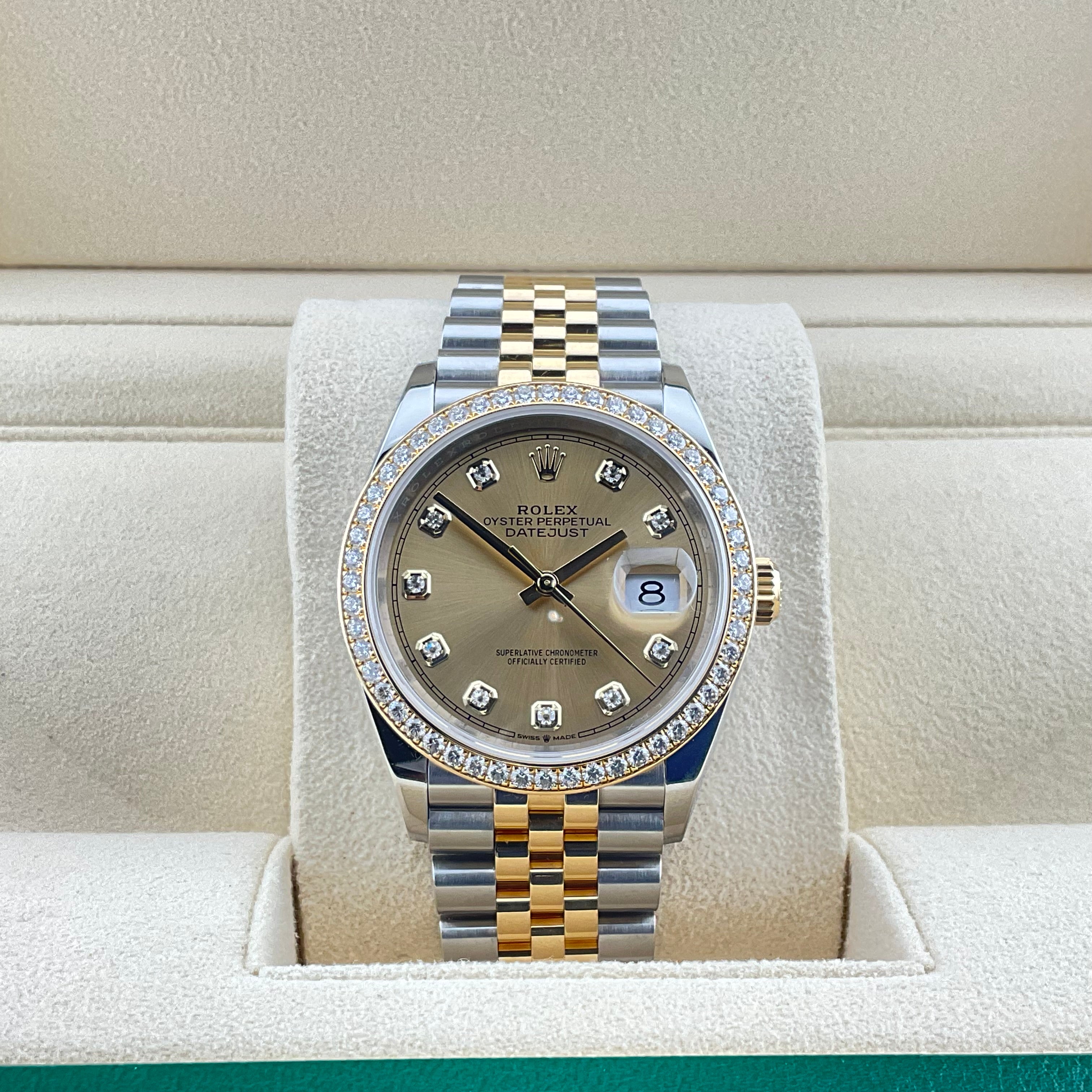 Rolex Datejust 36 | 126283RBR champagne jubilee | 2021 | full set
