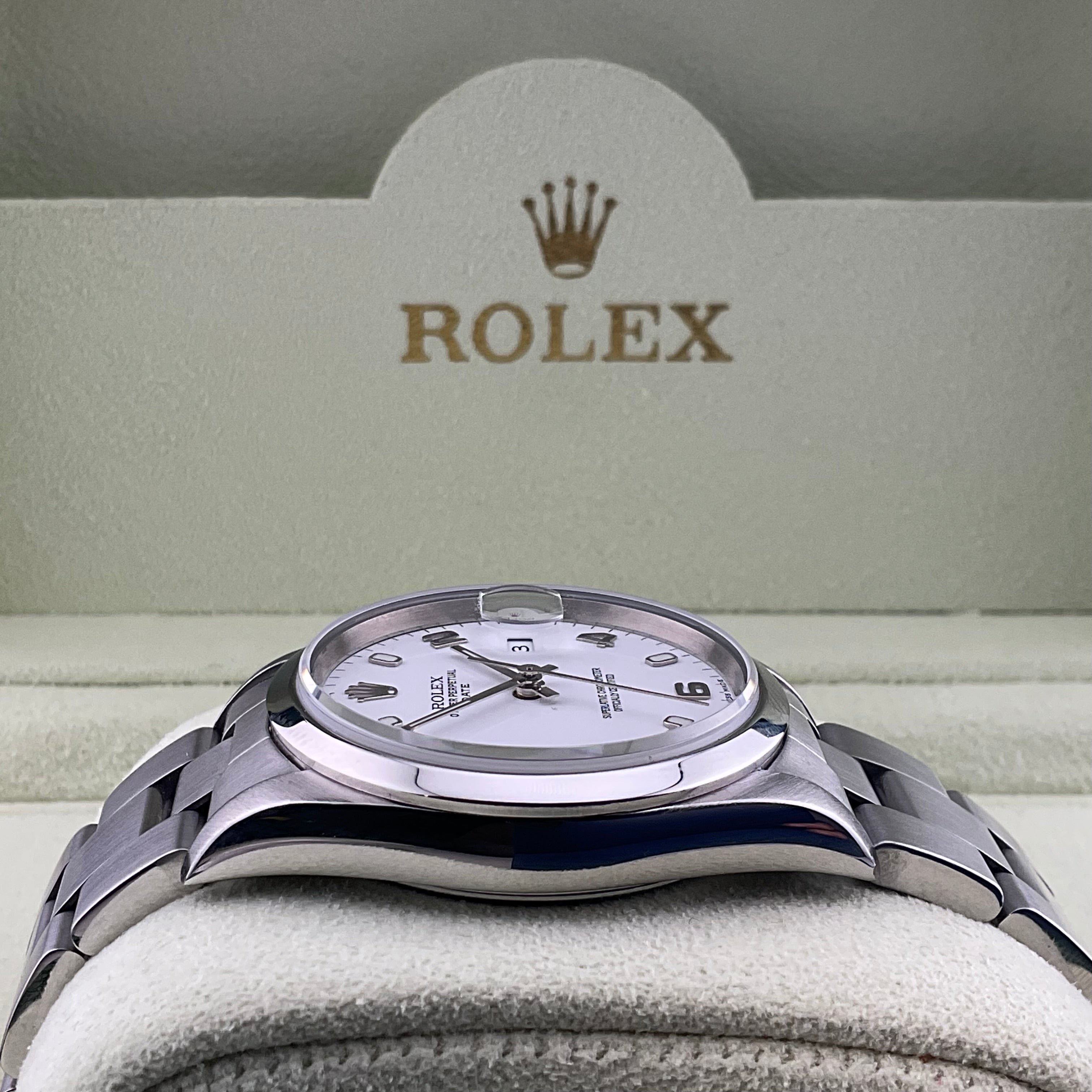 Rolex Oyster Date 34 | 115200 weiss | 2006 | full set