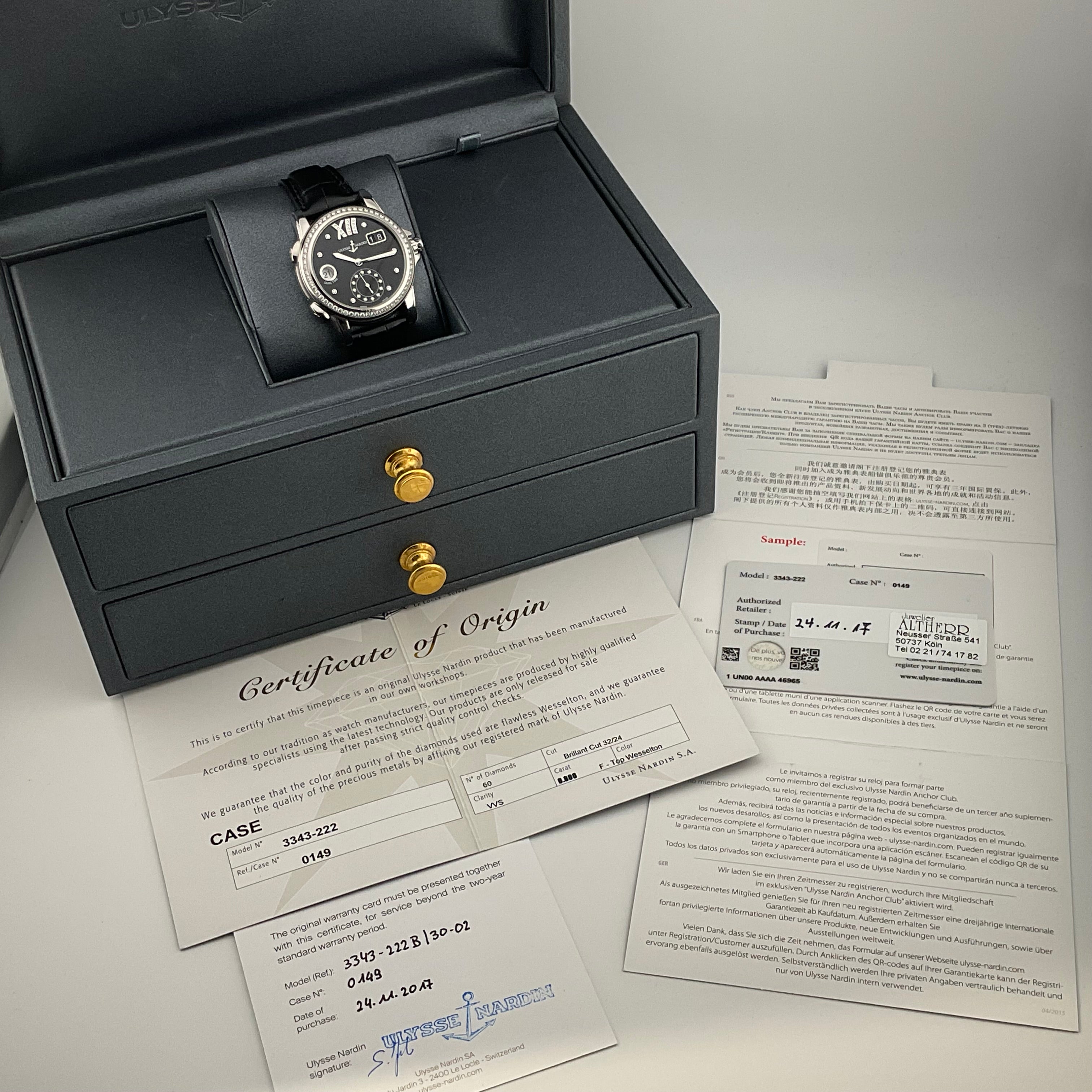 Ulysse Nardin Dual Time Lady | 3343-222B-30-02 | 2017 wie neu