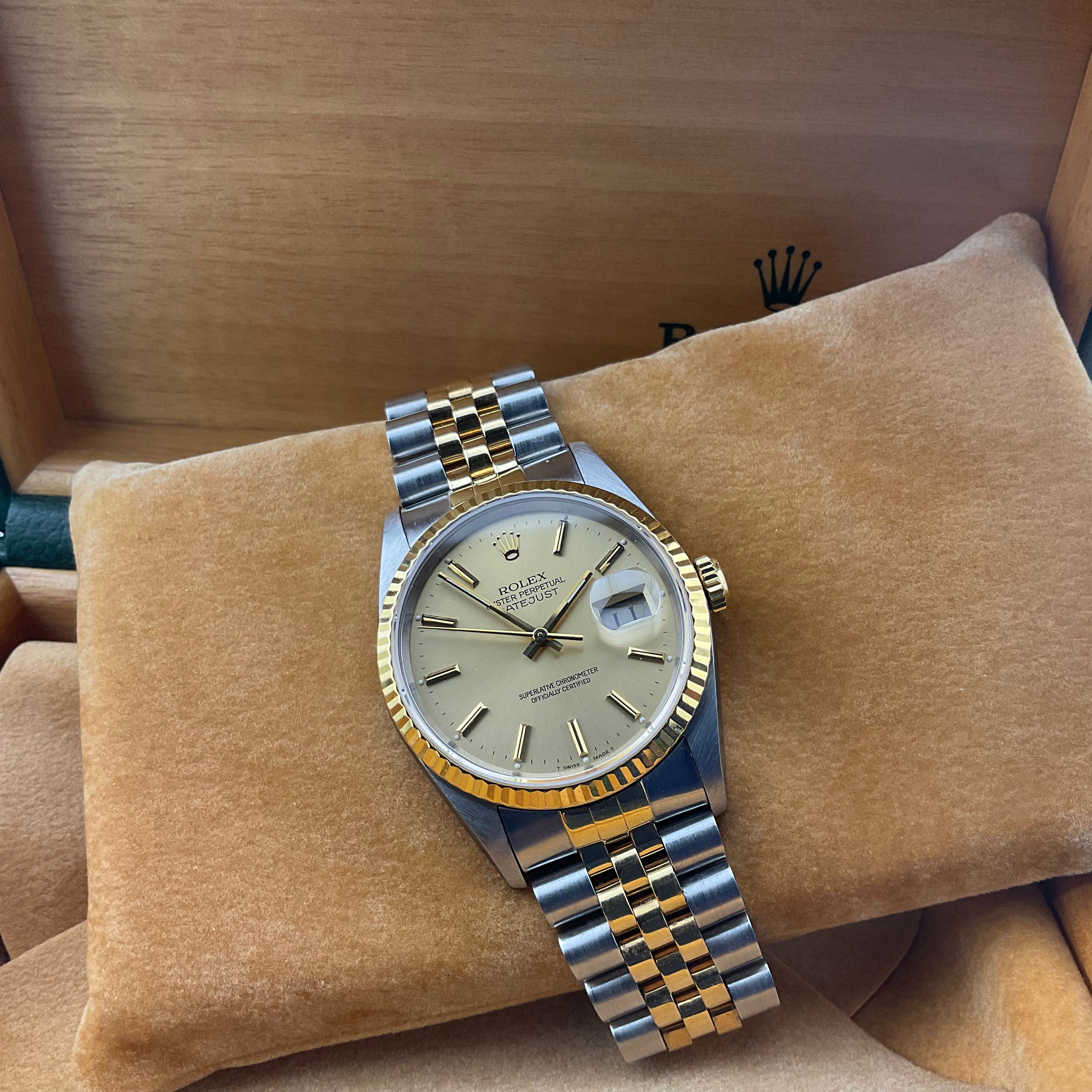 Rolex Datejust 36 | 16233 | champagne | 1993 | Full set