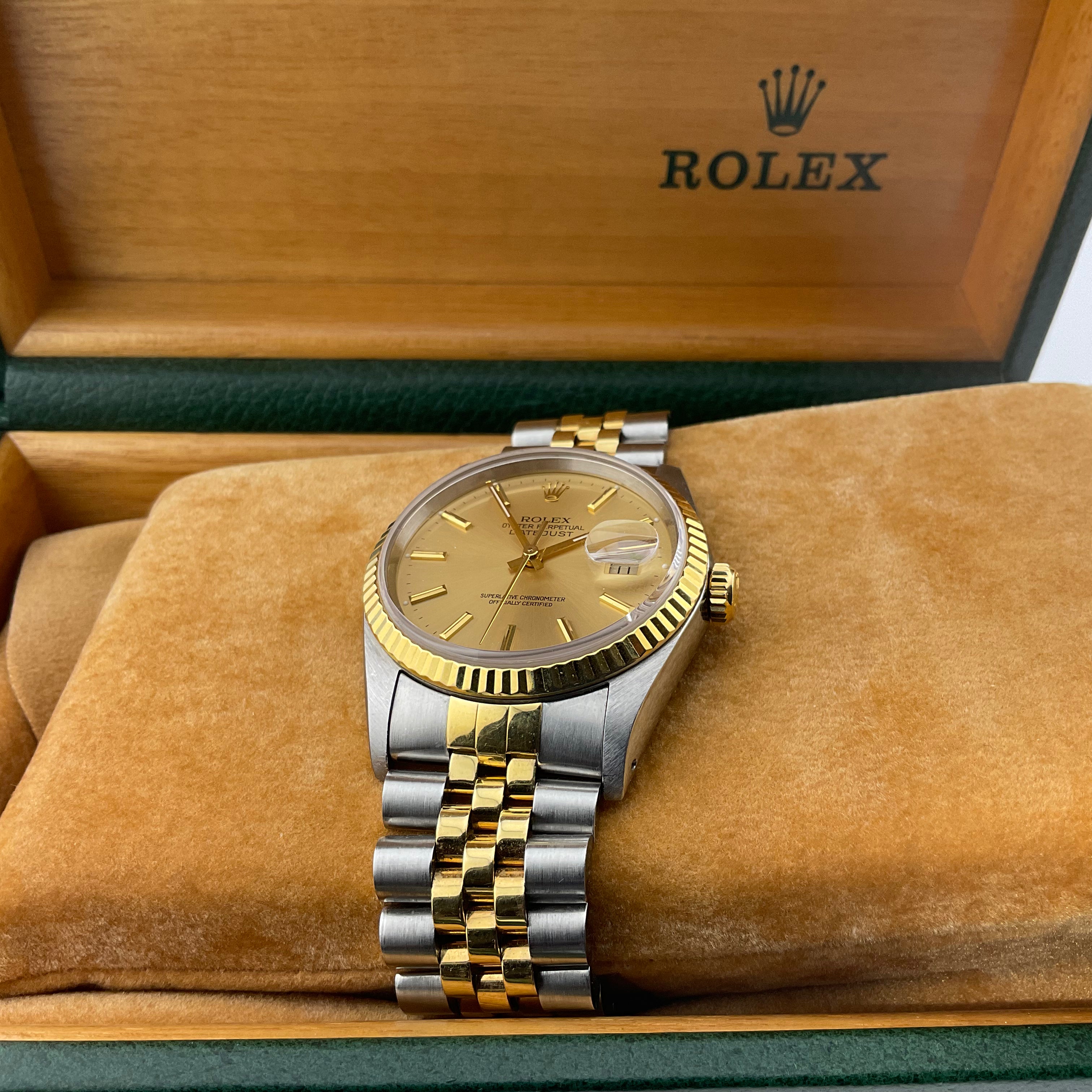 Rolex Datejust 36 | 16233 | champagne | 1993 | Full set