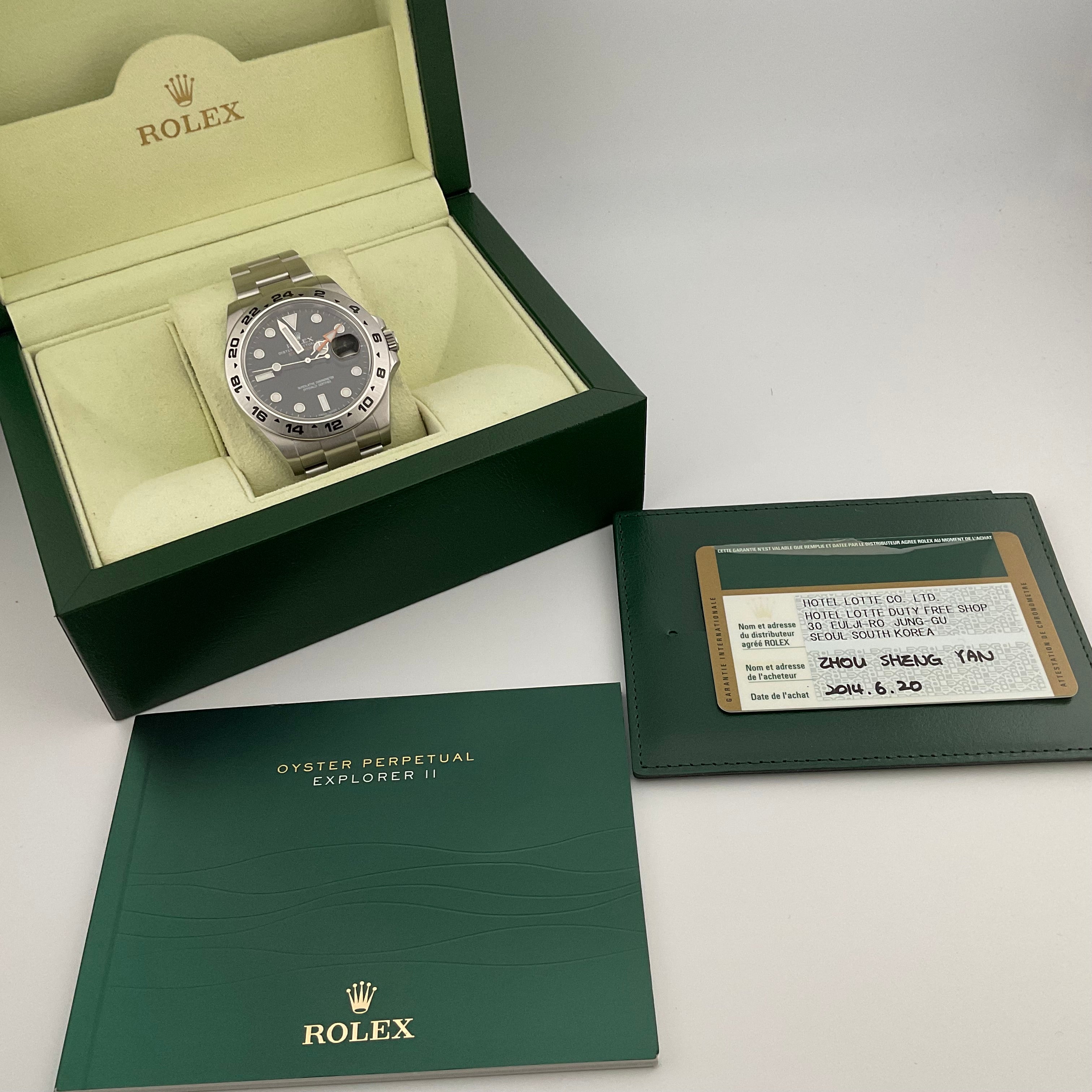 Rolex Explorer II | 216570 schwarz | 2014 | full set