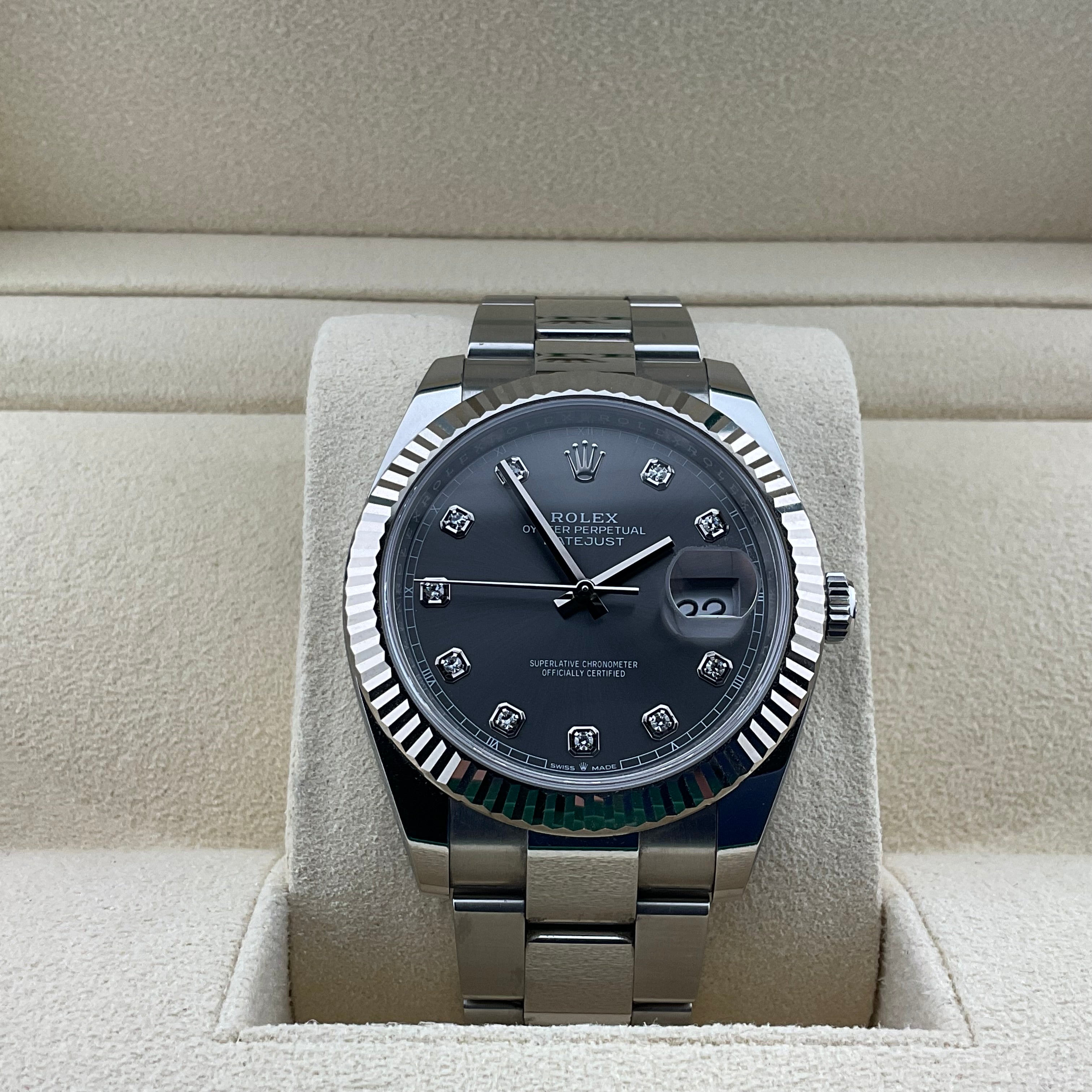 Rolex Datejust 41 | 126334 rhodium Diamant oyster | 2021 | full set