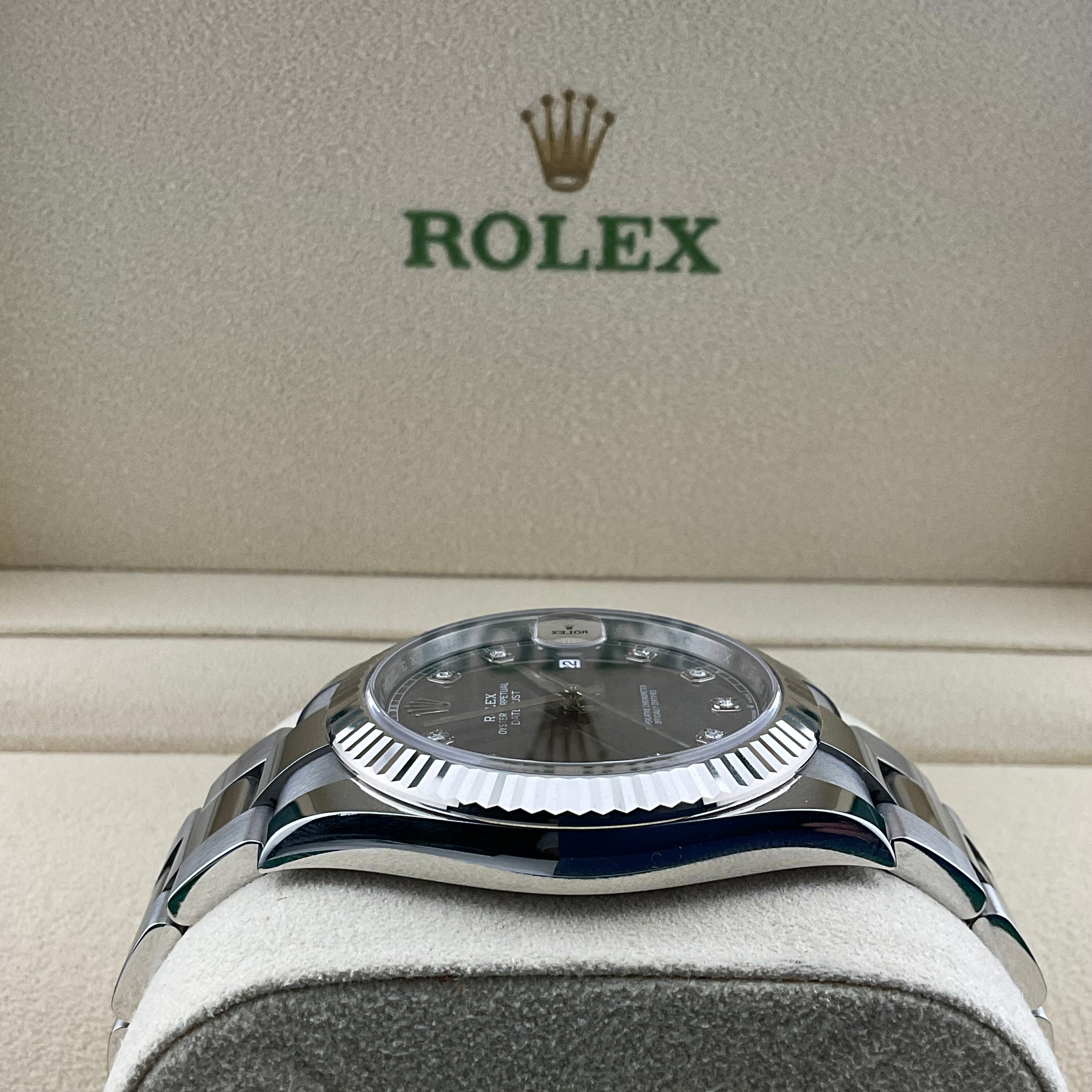 Rolex Datejust 41 | 126334 rhodium Diamant oyster | 2021 | full set