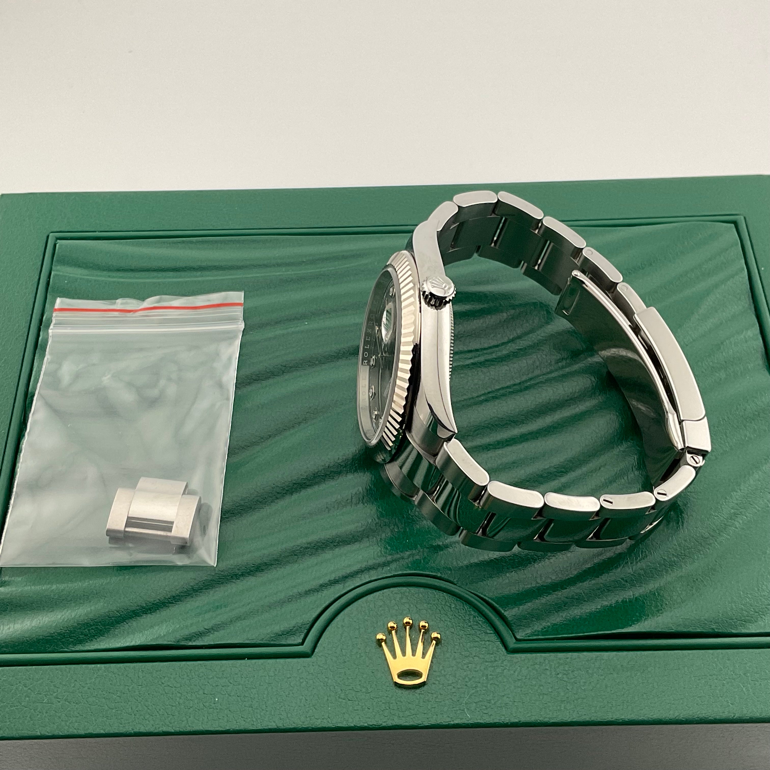 Rolex Datejust 41 | 126334 rhodium Diamant oyster | 2021 | full set