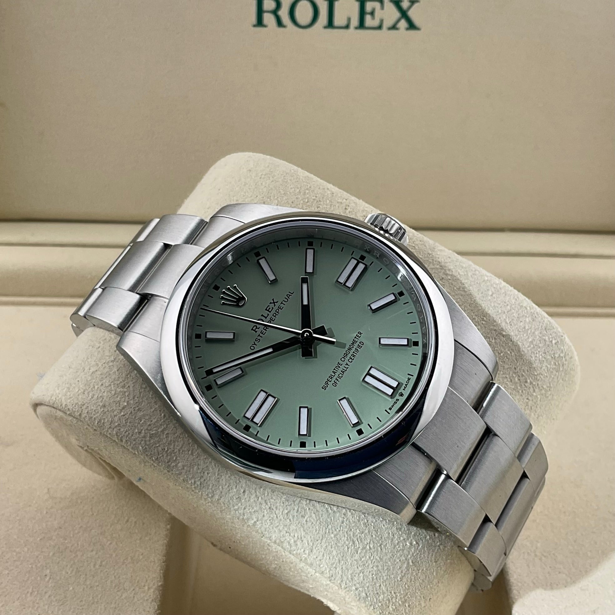 Rolex Oyster Perpetual 41 | 134300 pistazie | 2025 | full set ungetragen