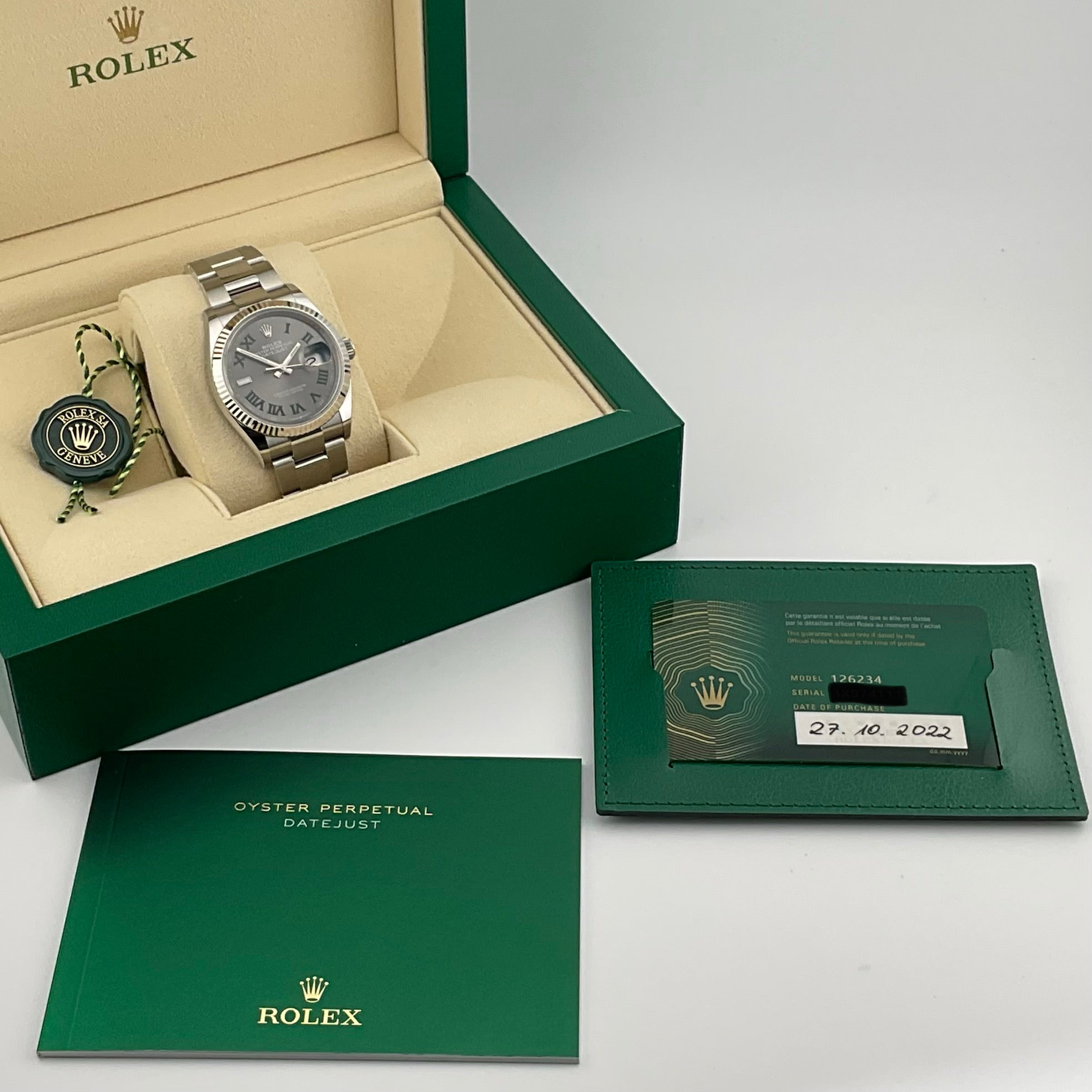 Rolex Datejust 36 | 126234 wimbledon oyster | 2022 | full set