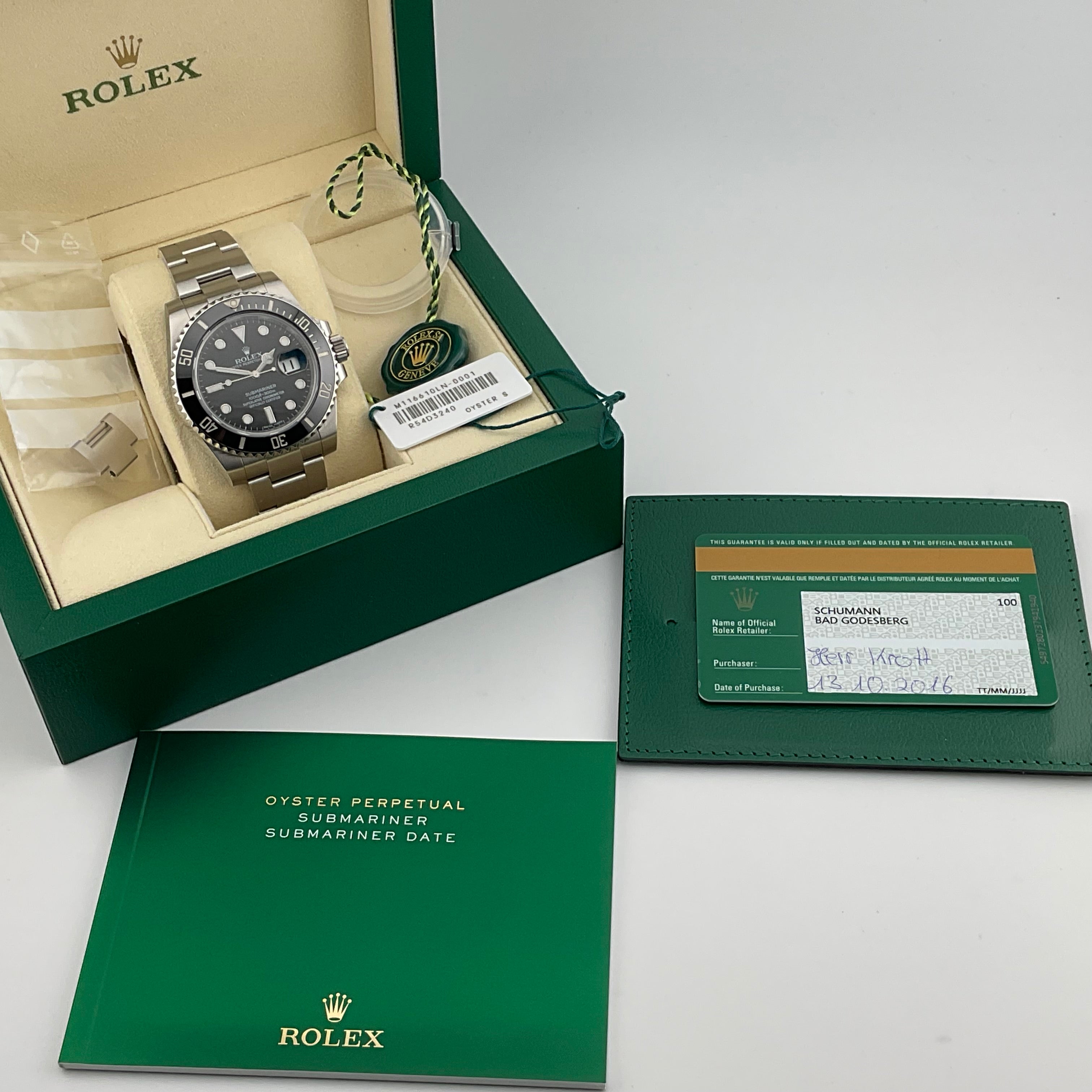 Rolex Submariner Date | 116610LN | 2016 | Full Set