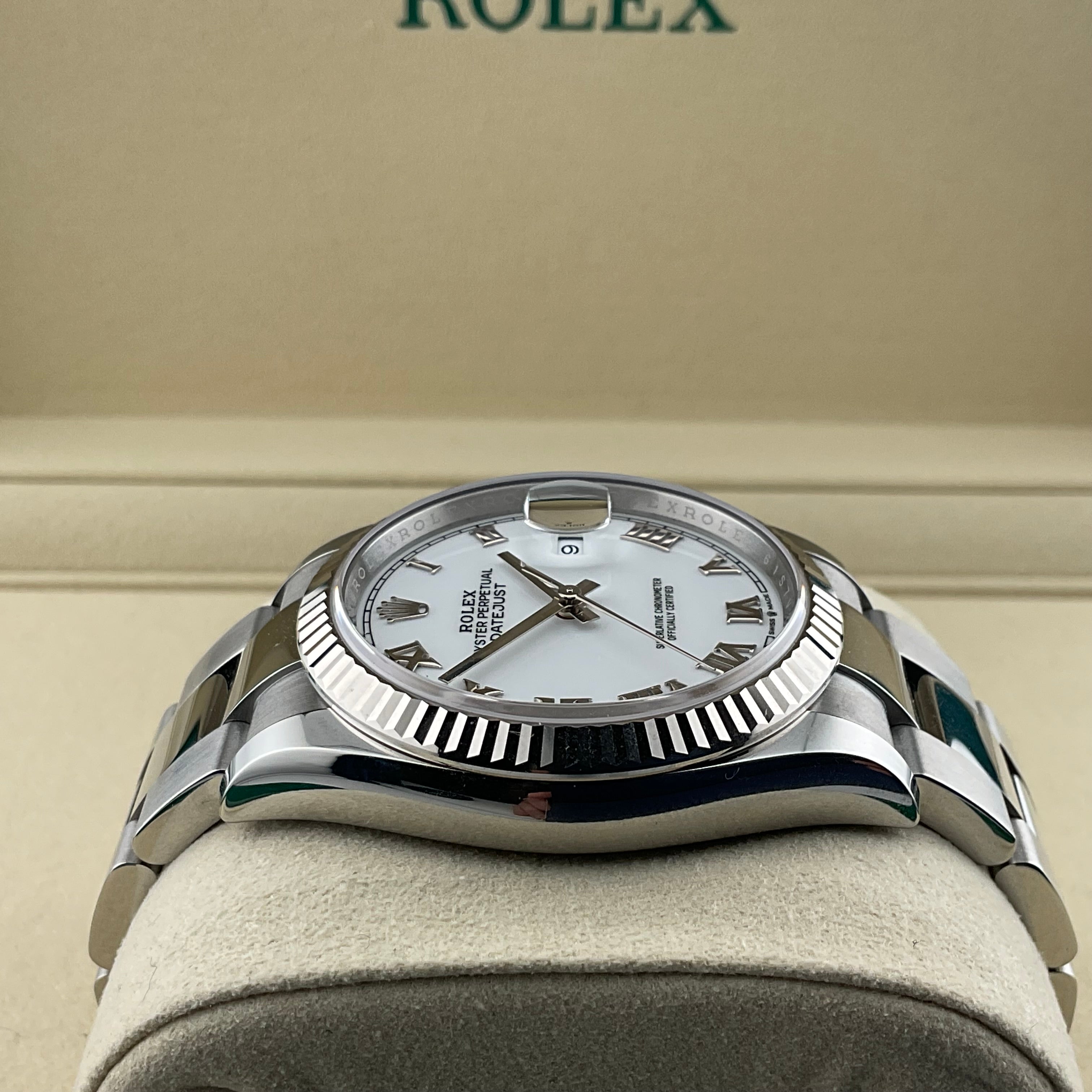 Rolex Datejust 36 | 126234 weiss römisch oyster | 2025 | full set