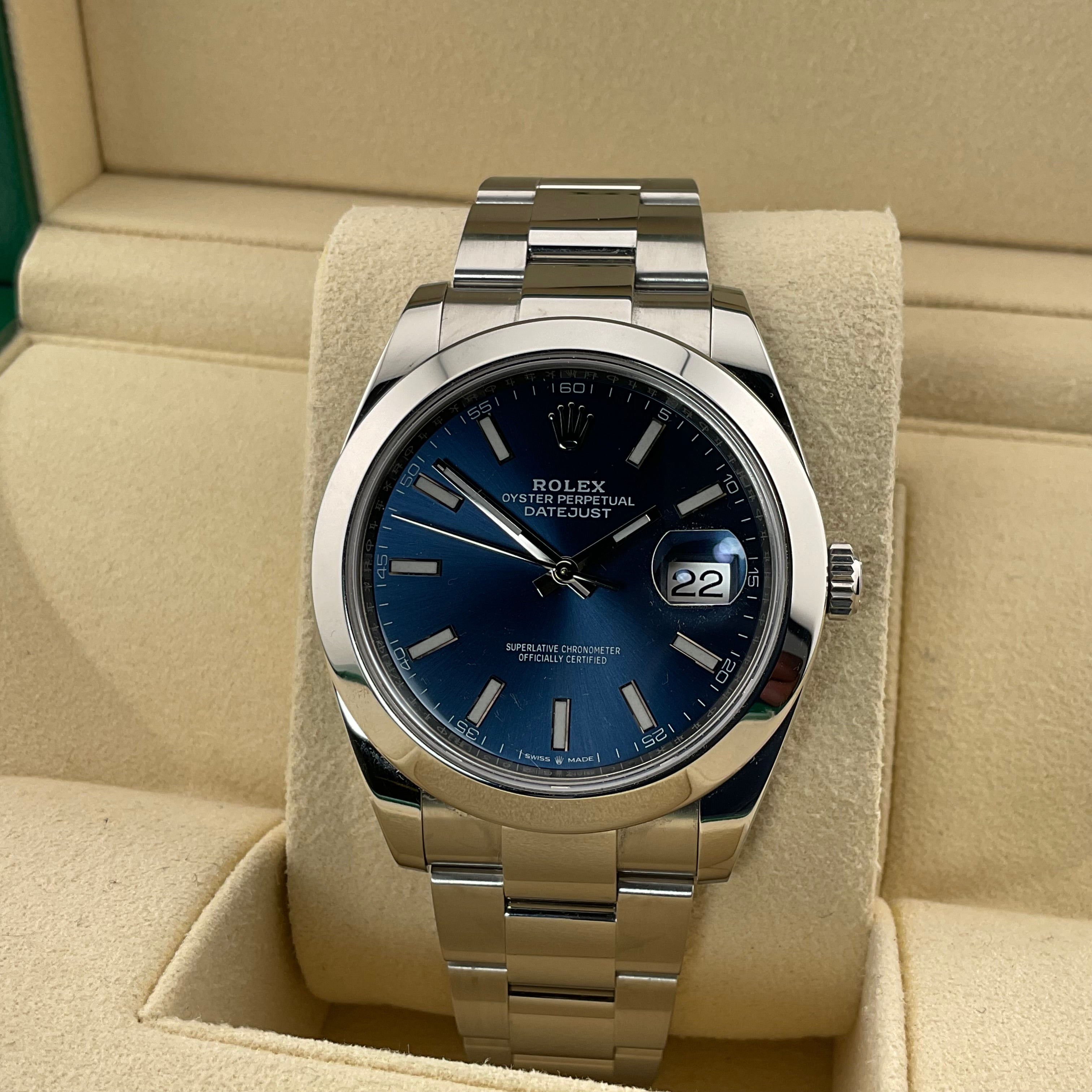 Rolex Datejust 41 | 126300 blau oyster | 2019 | full set