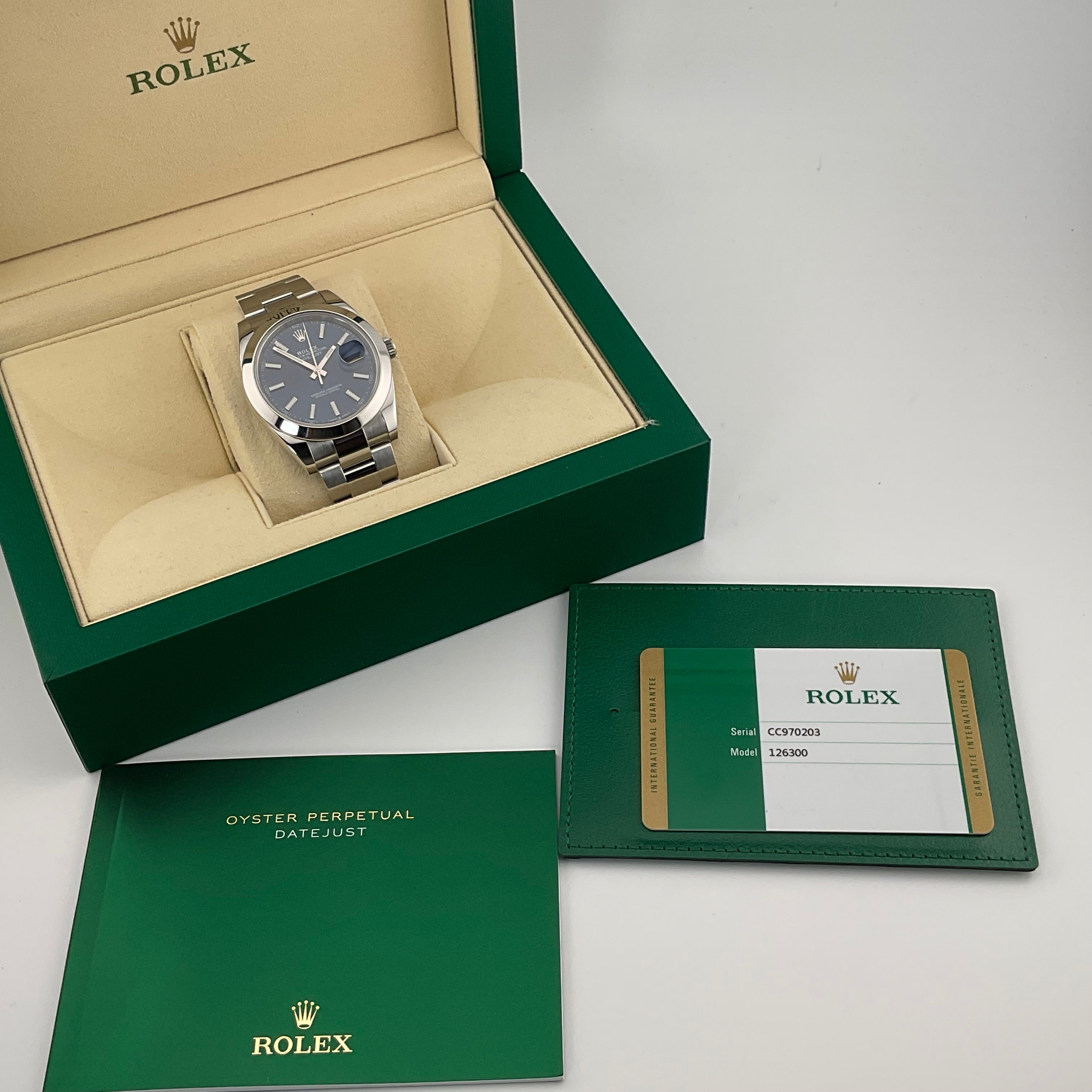 Rolex Datejust 41 | 126300 blau oyster | 2019 | full set
