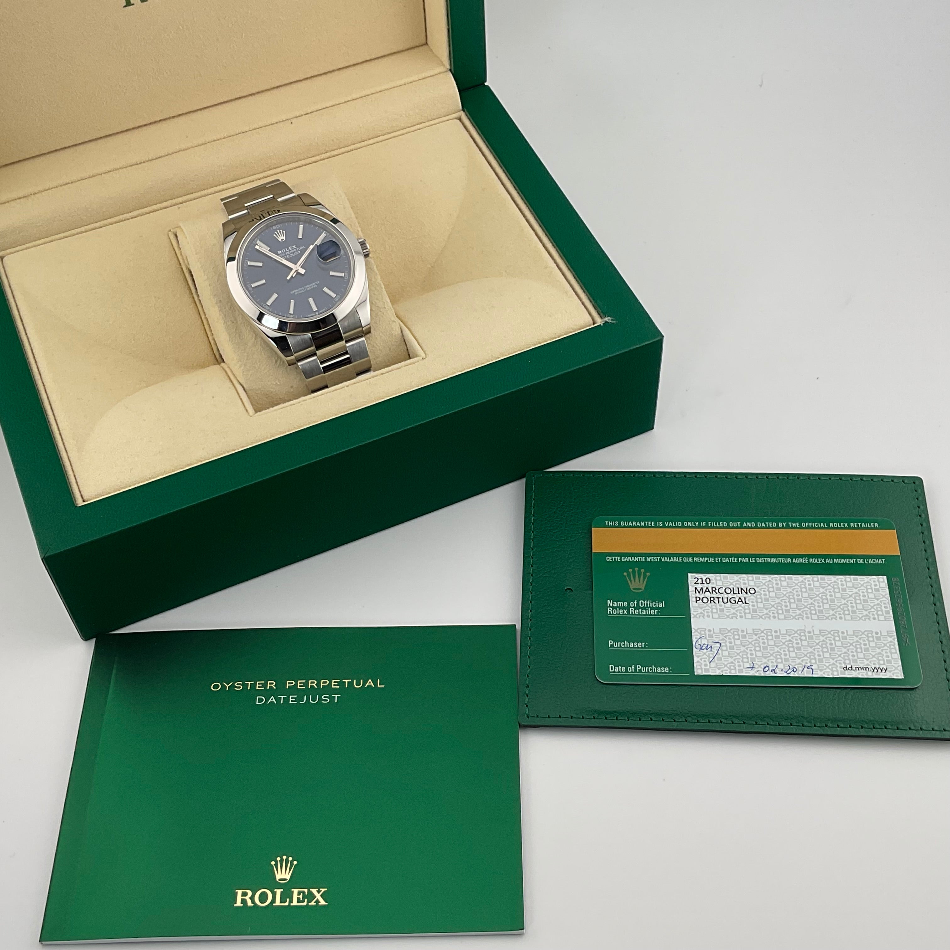 Rolex Datejust 41 | 126300 blau oyster | 2019 | full set