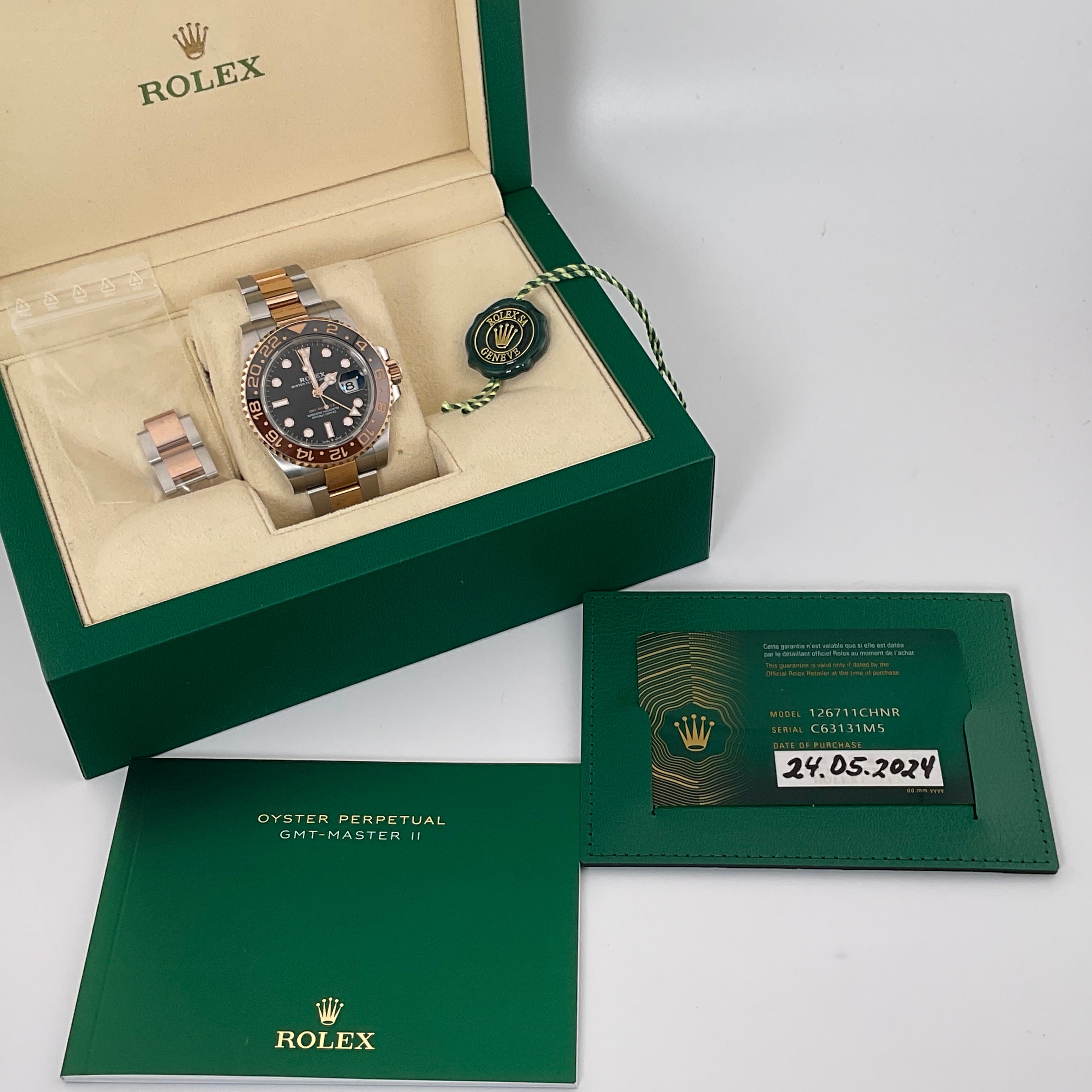 Rolex GMT Master II Rootbeer | 126711CHNR | 2024 | Full Set