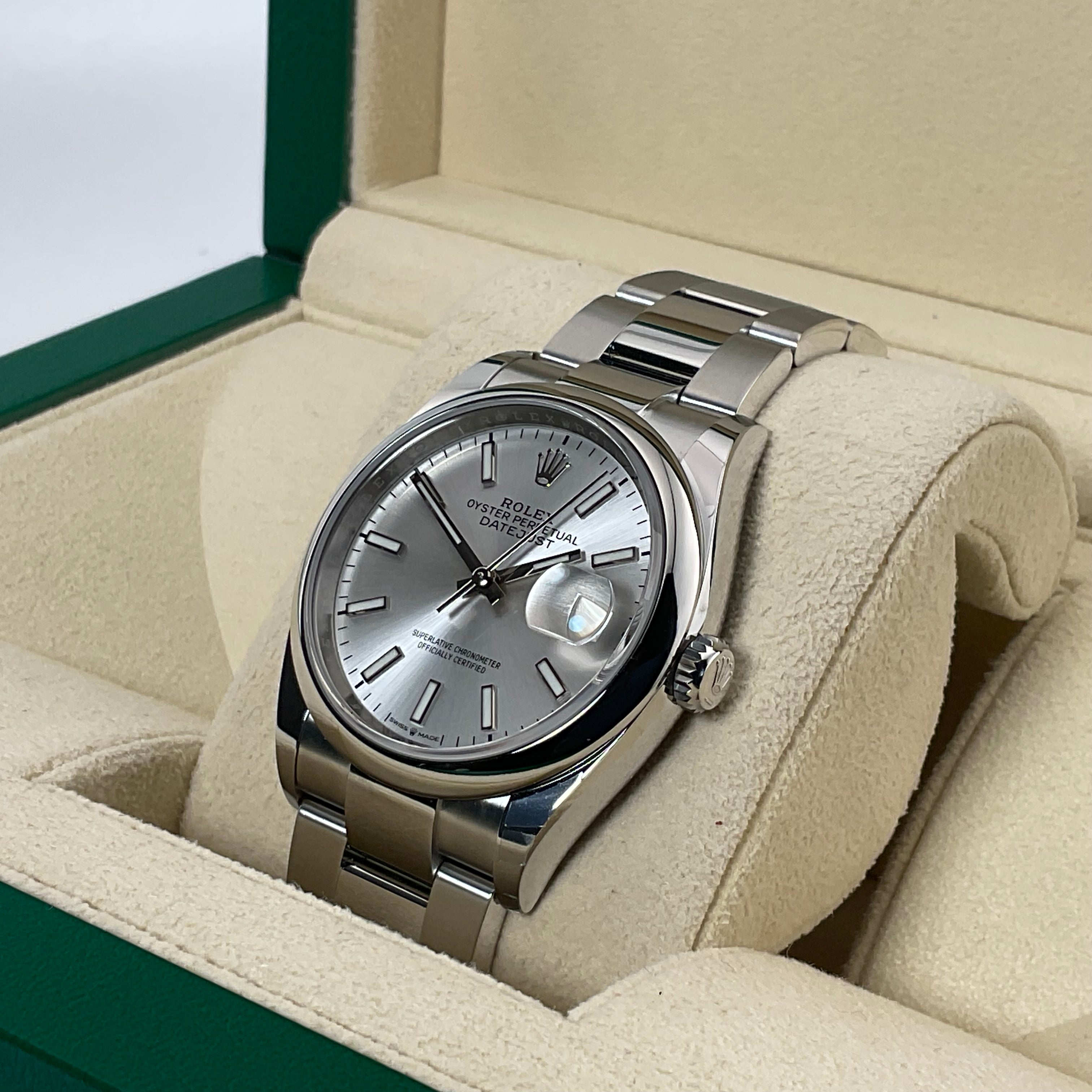 Rolex Datejust 36 | 126200 silber oyster | 2023 | full set | ungetragen