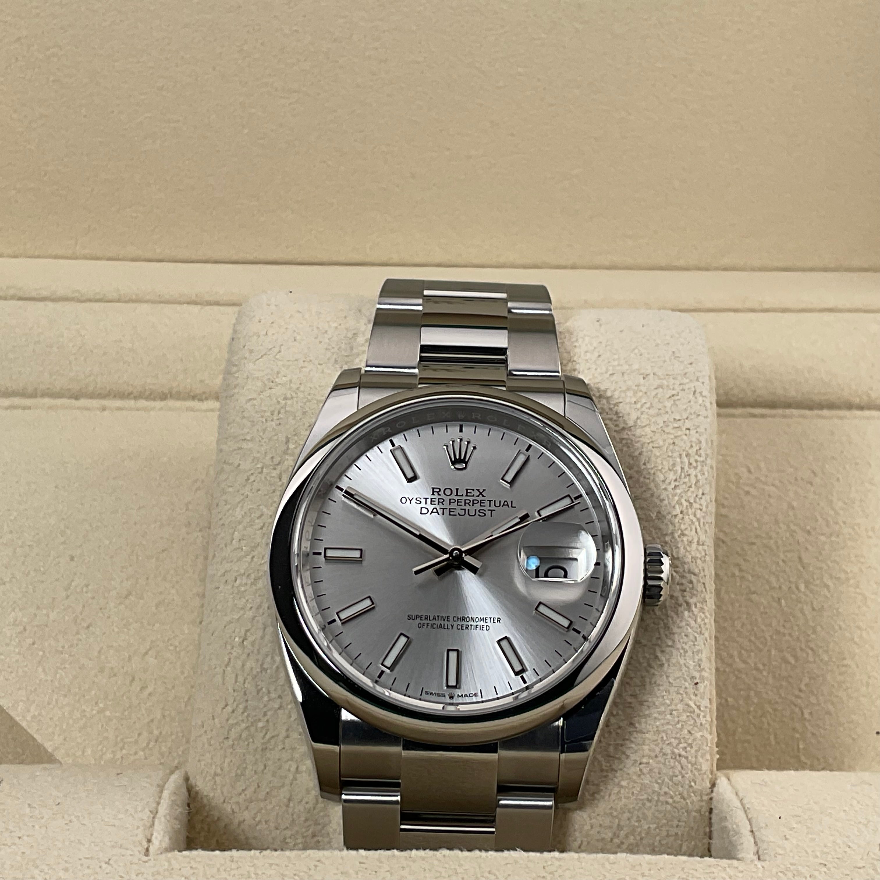 Rolex Datejust 36 | 126200 silber oyster | 2023 | full set | ungetragen