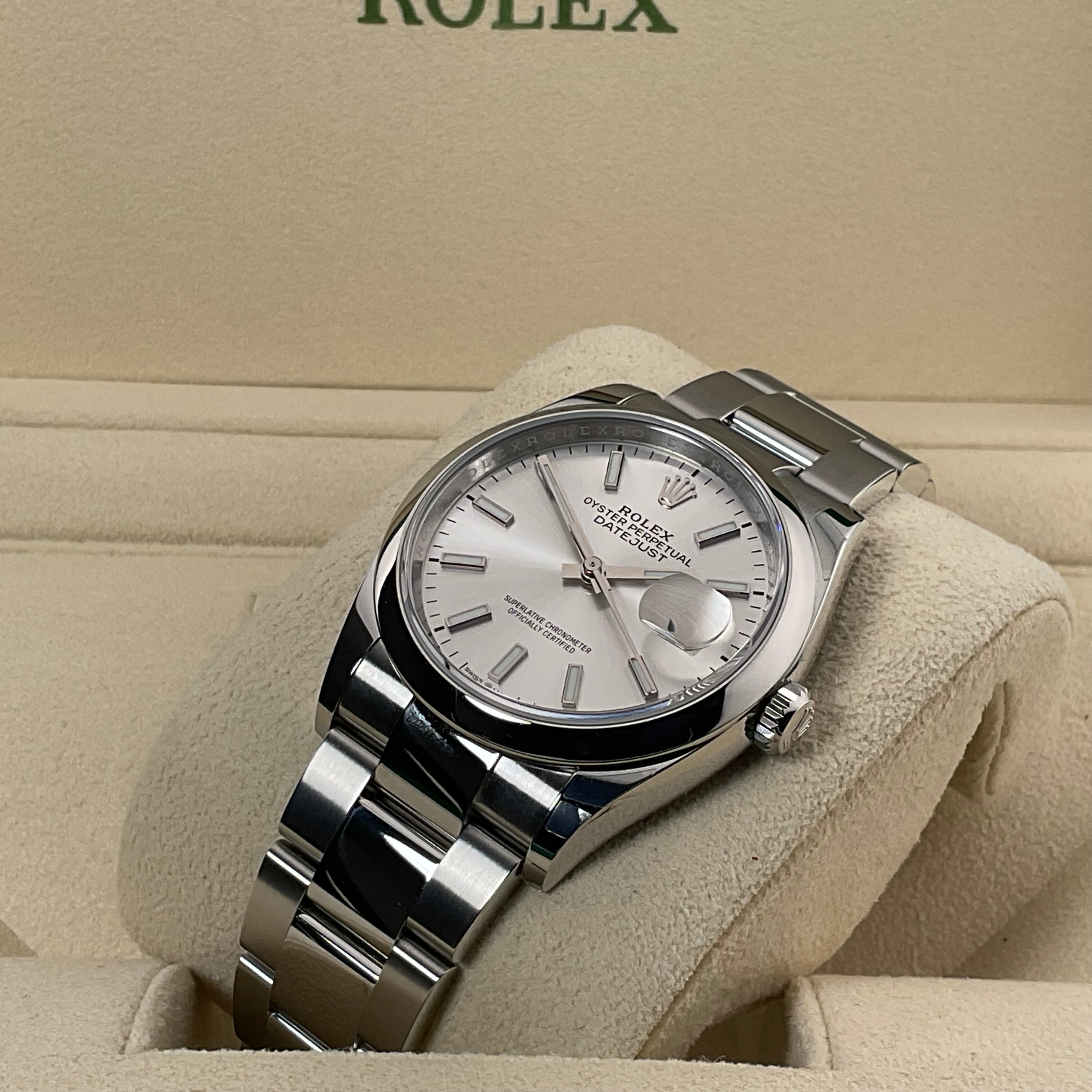 Rolex Datejust 36 | 126200 silber oyster | 2023 | full set | ungetragen