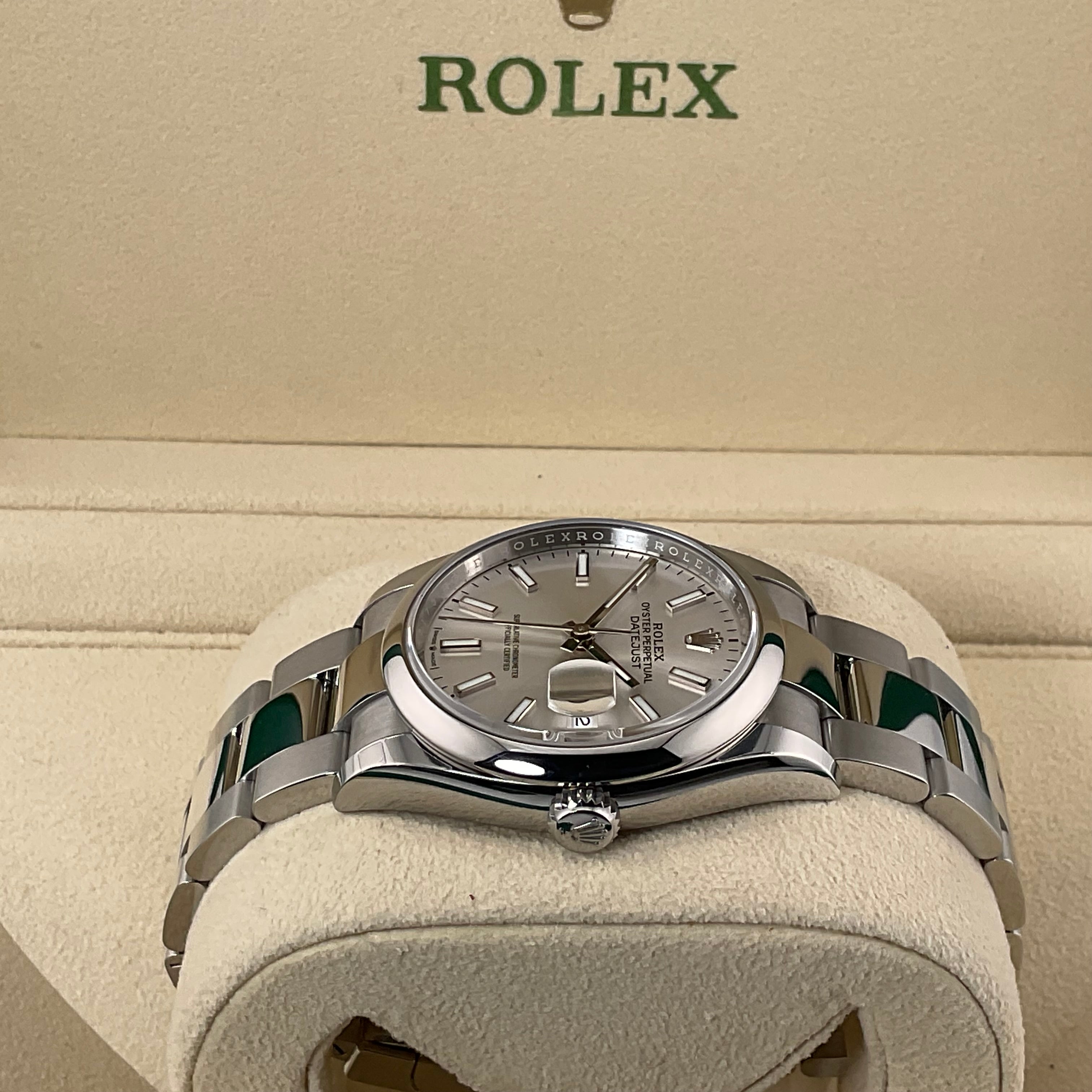 Rolex Datejust 36 | 126200 silber oyster | 2023 | full set | ungetragen
