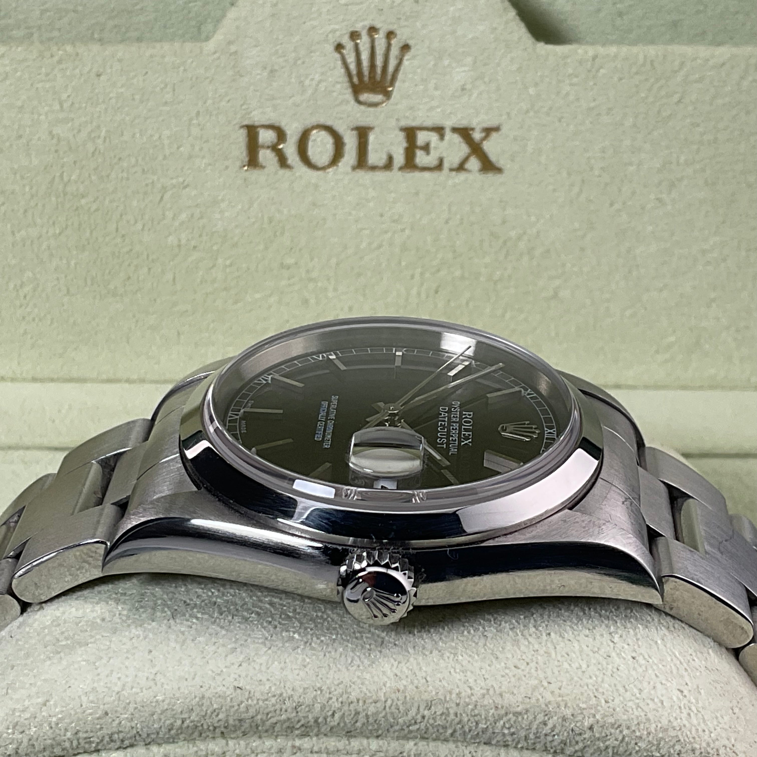 Rolex Datejust 36 | 16200 | schwarz | 2005 | Full set + Rolex Service 2023