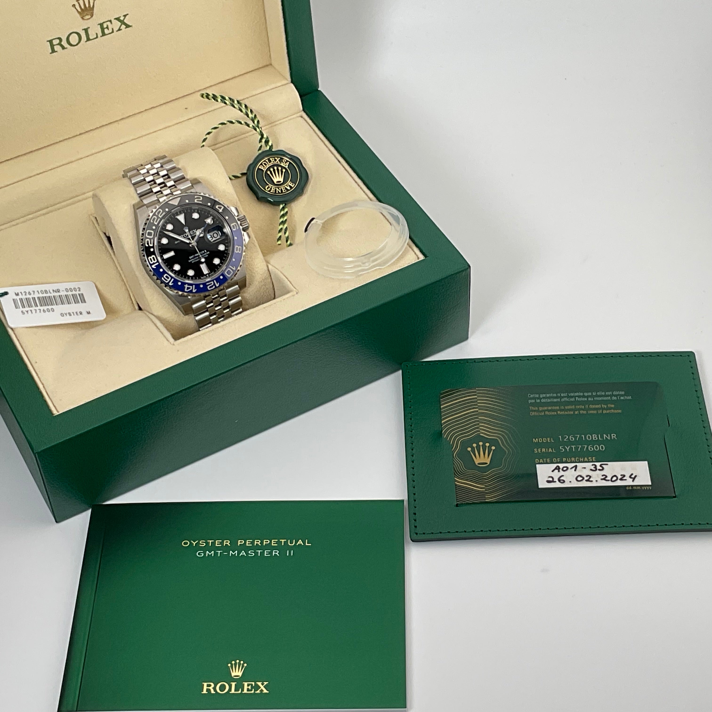 Rolex GMT Master II Batgirl | 126710BLNR | 2024 | Full Set