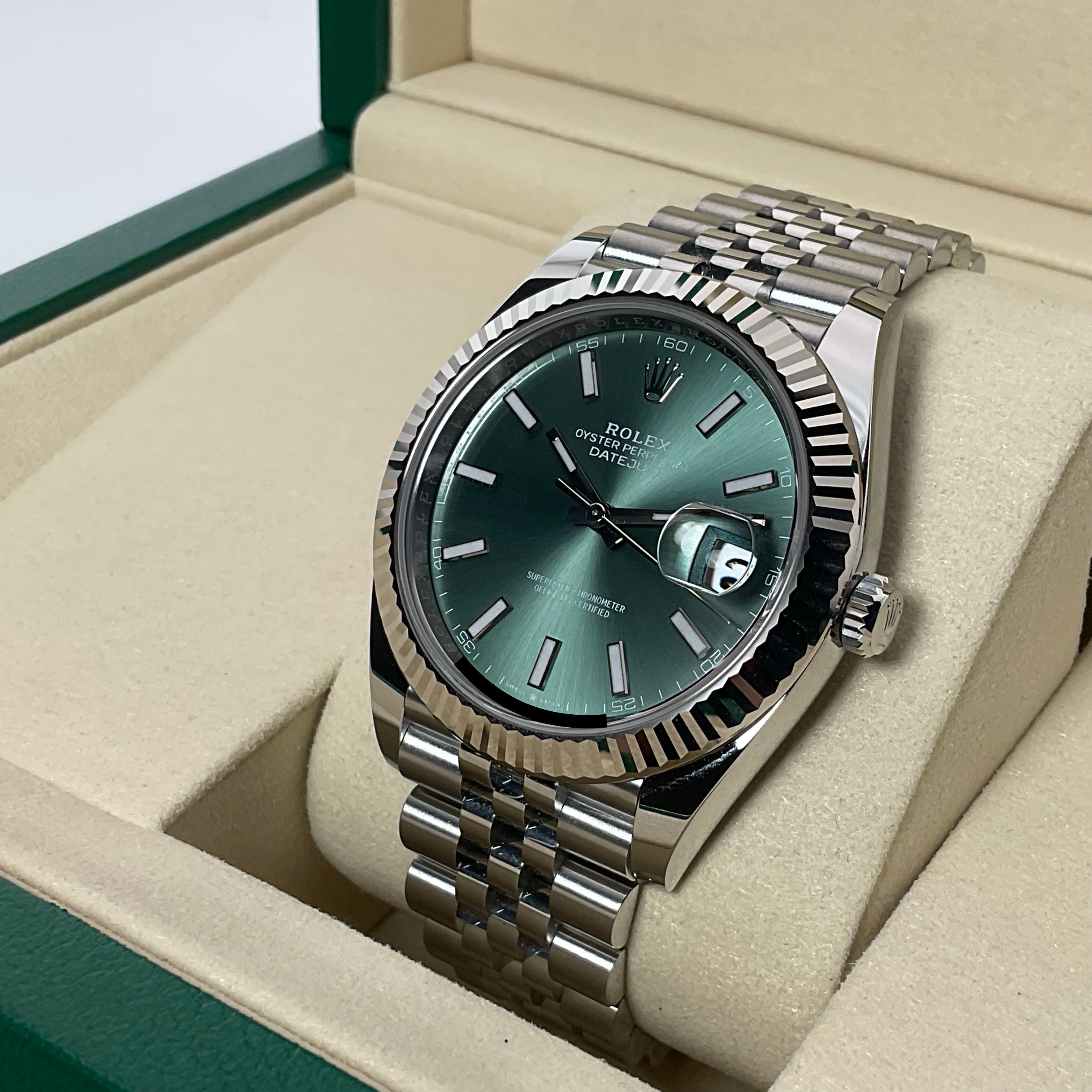 Rolex Datejust 41 | 126334 grün jubilee | 2025 | full set