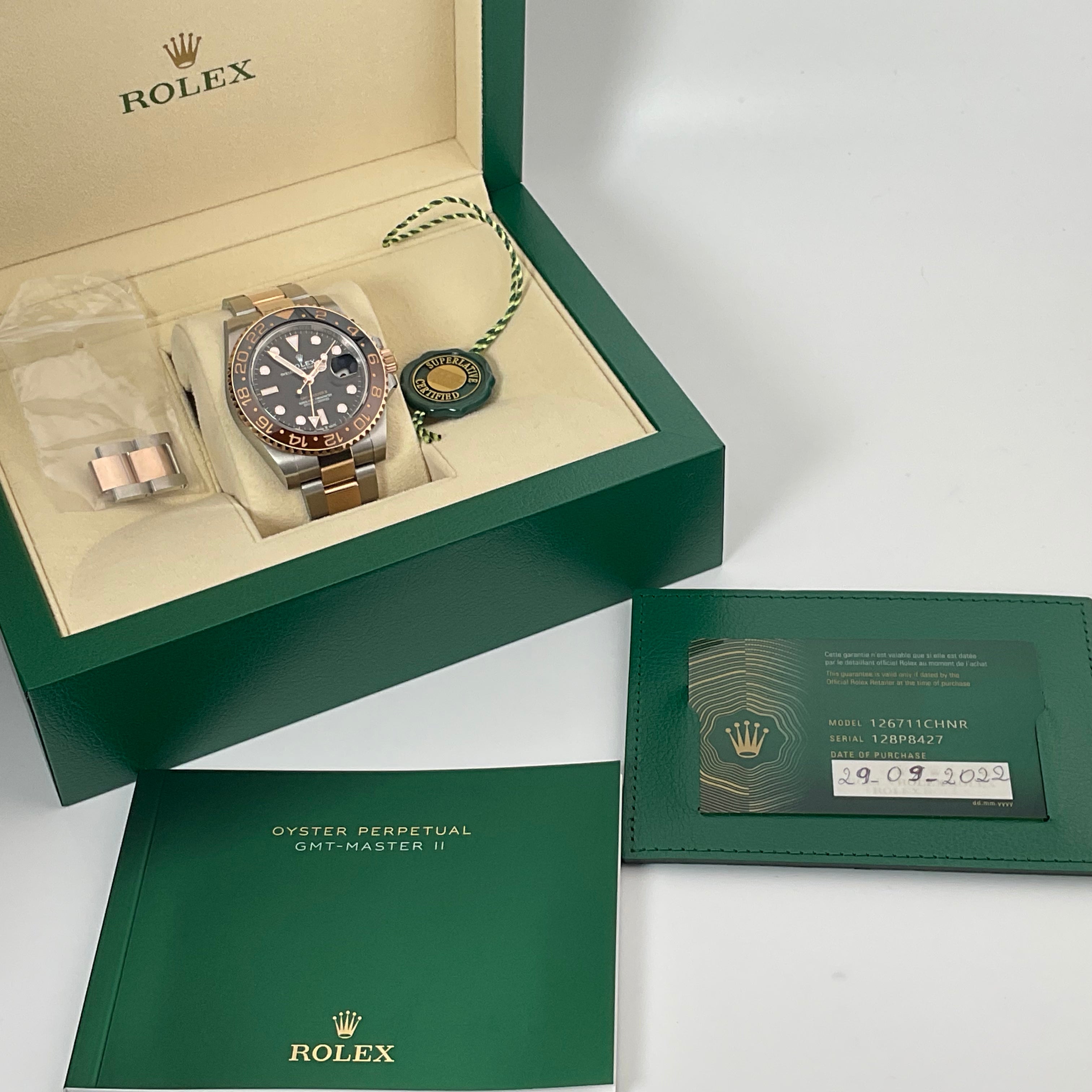 Rolex GMT Master II Rootbeer | 126711CHNR | 2022 | Full Set